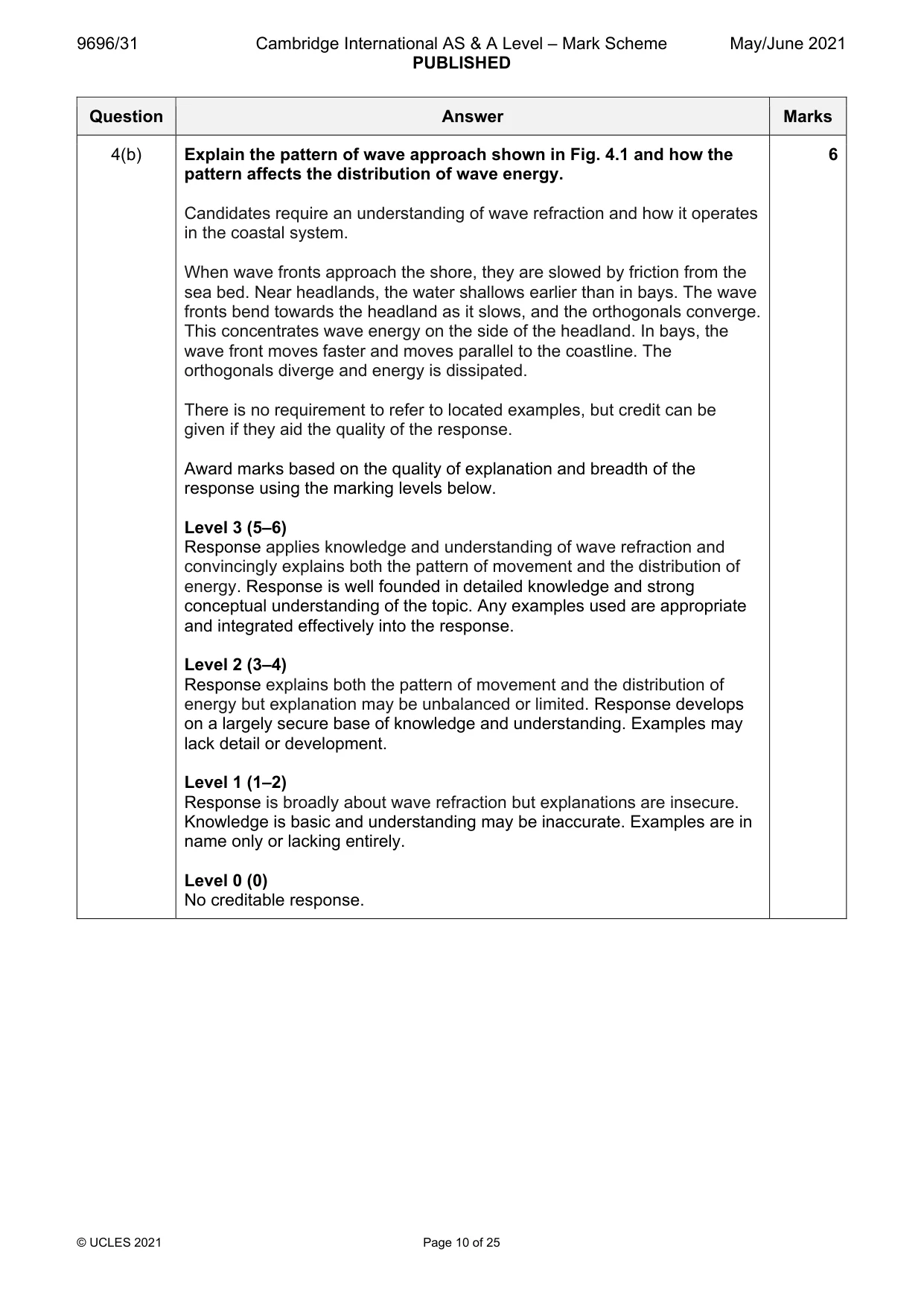 Mark scheme, page 10 of 25