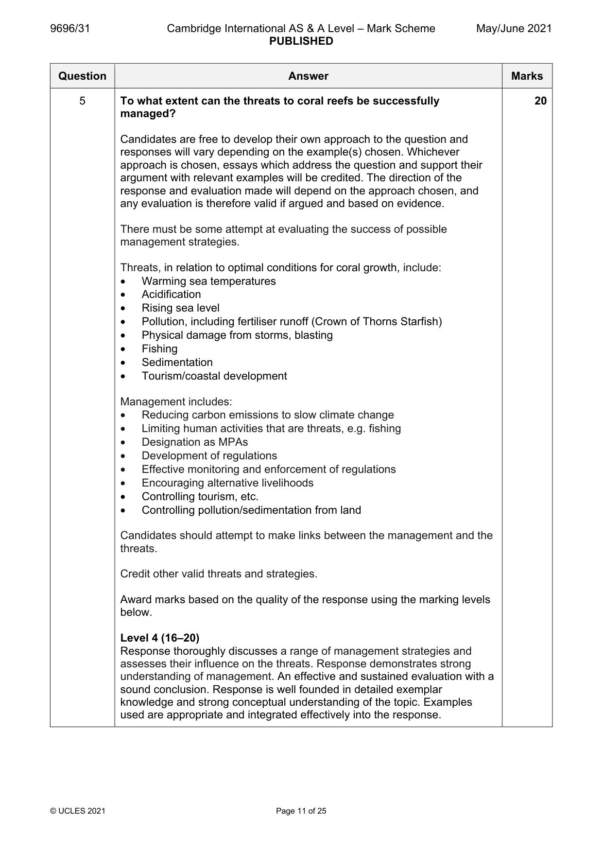 Mark scheme, page 11 of 25