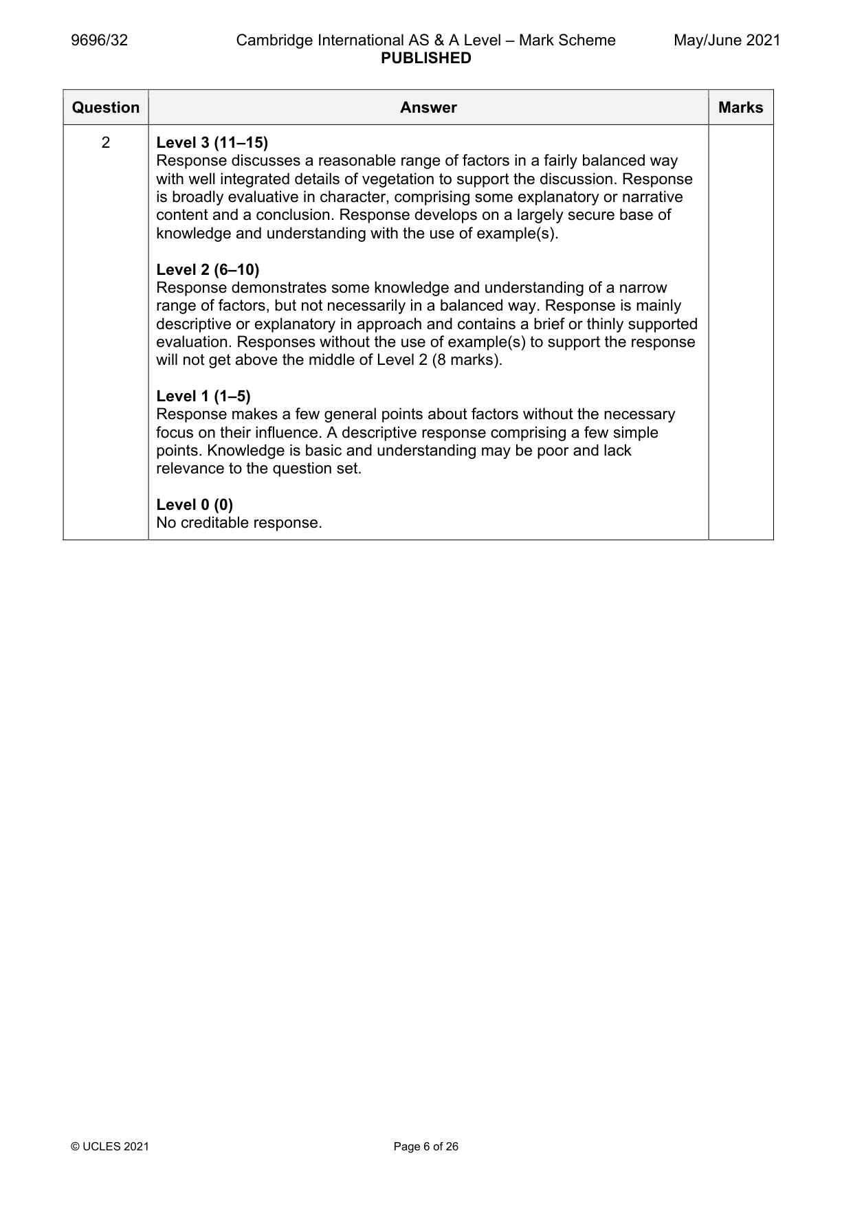 Mark scheme, page 6 of 26