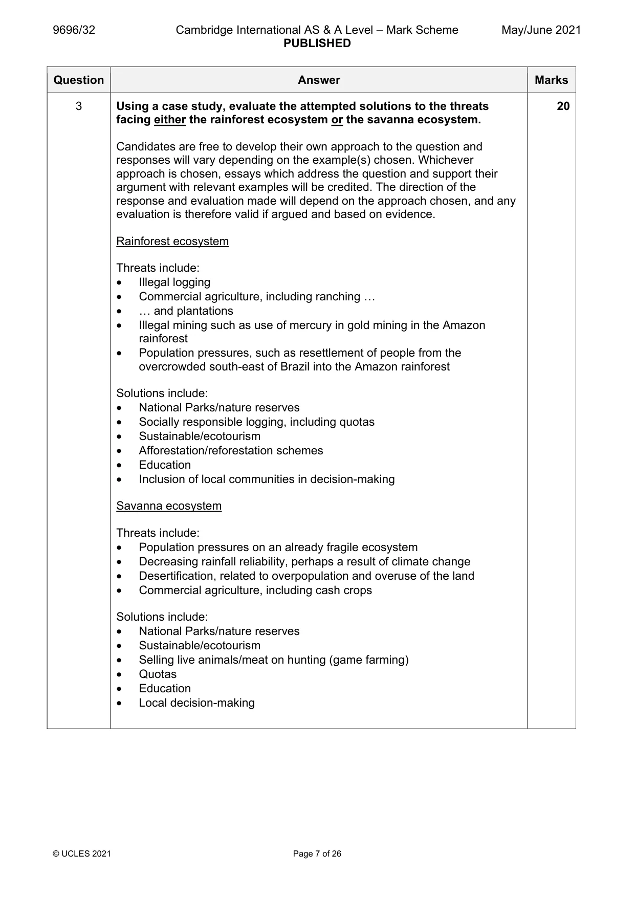 Mark scheme, page 7 of 26