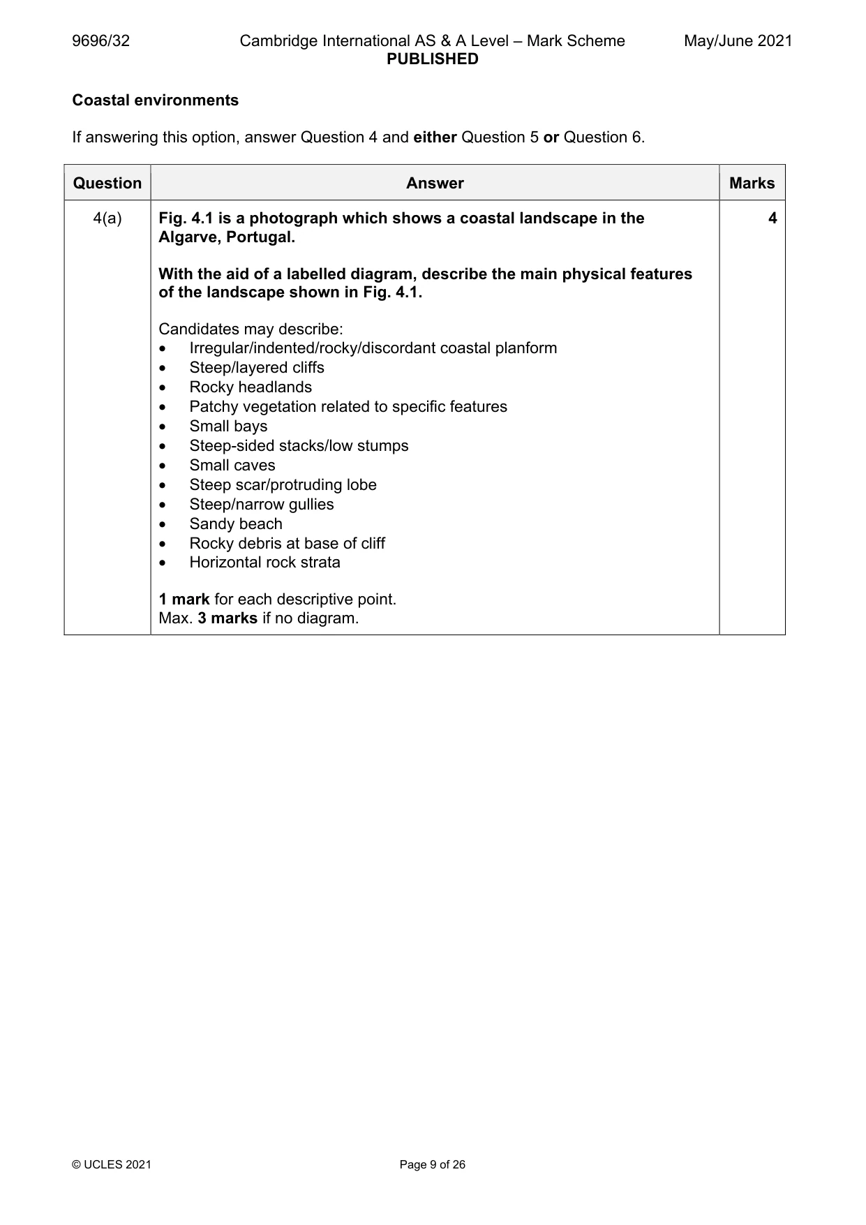 Mark scheme, page 9 of 26