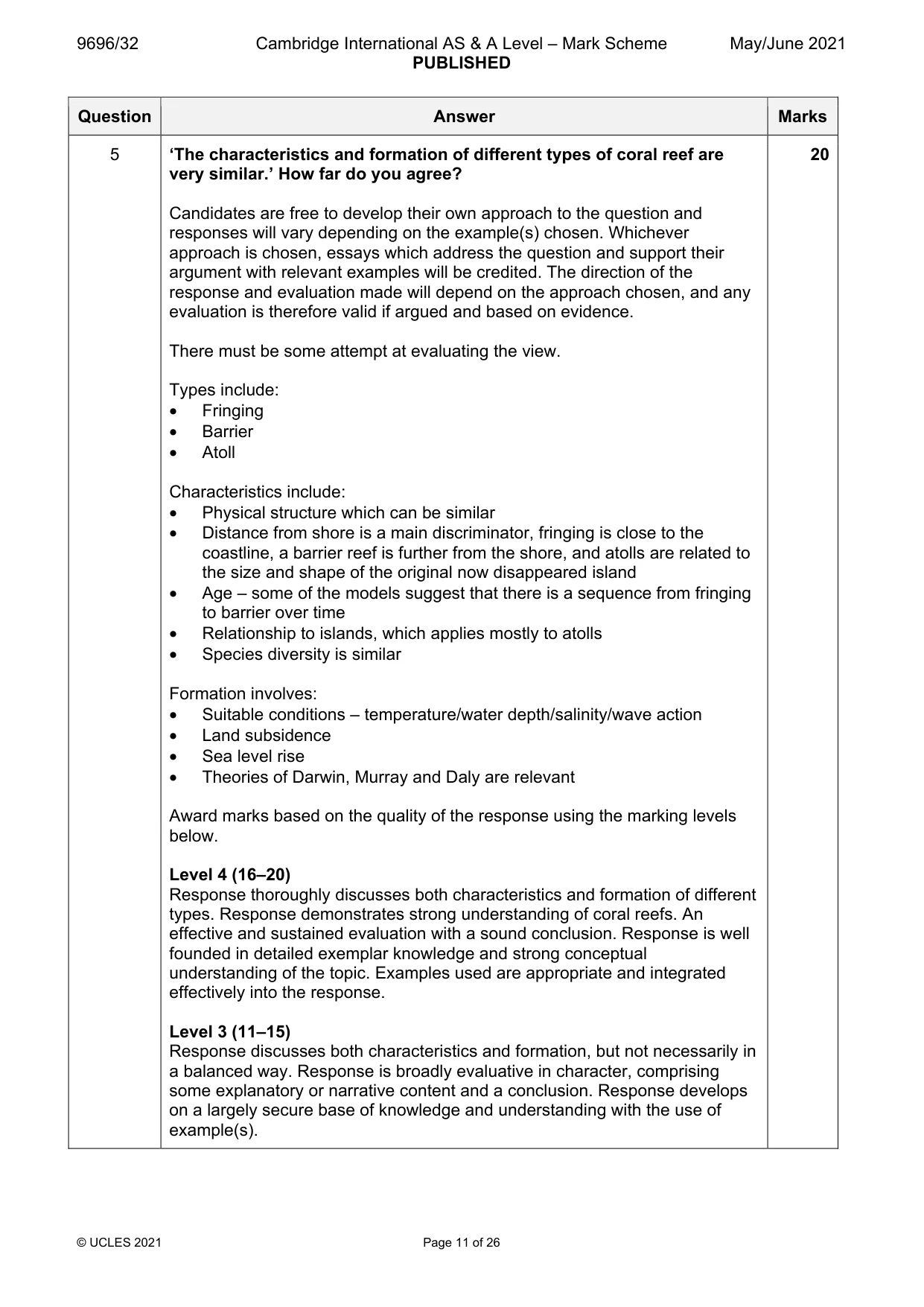 Mark scheme, page 11 of 26