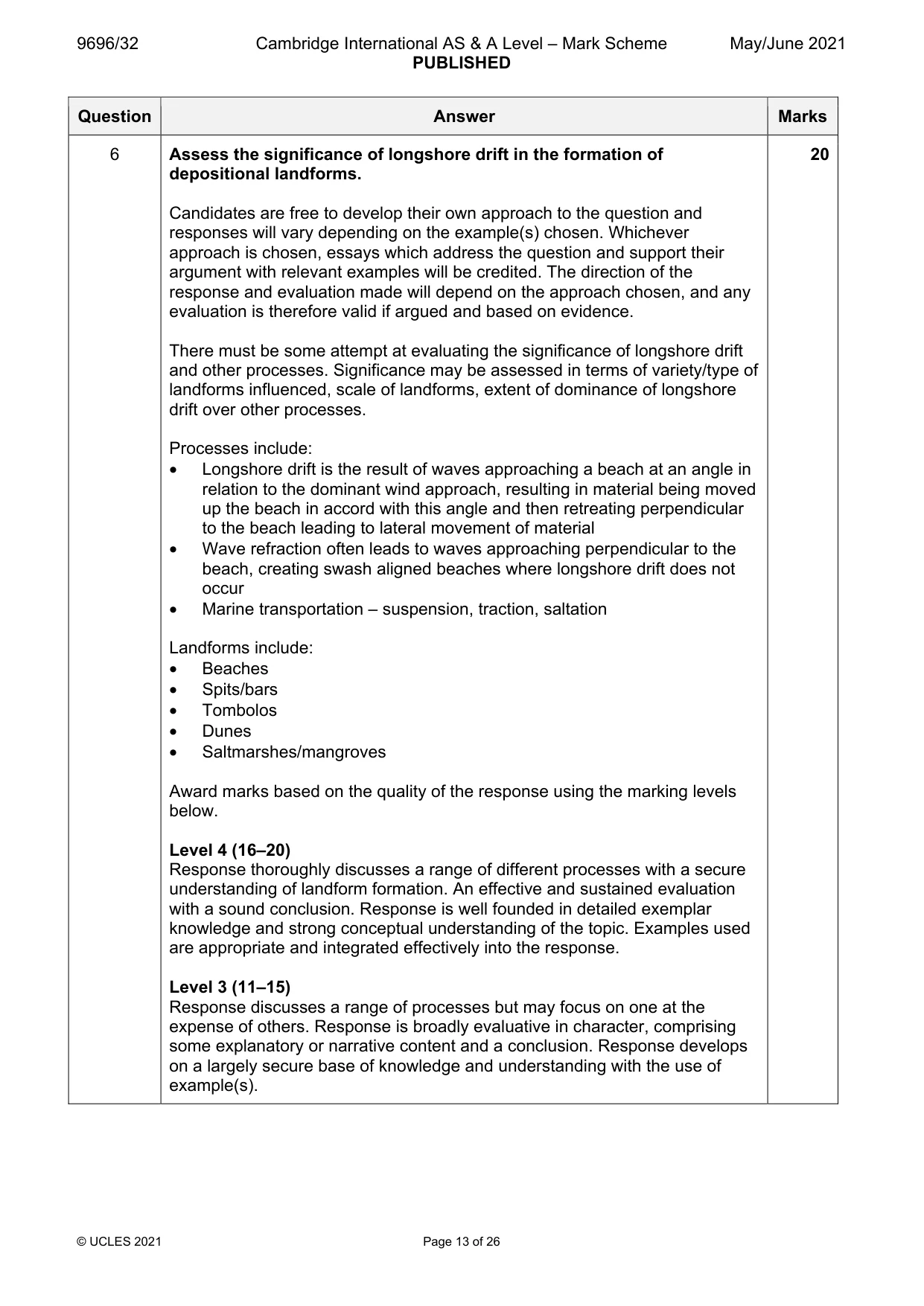 Mark scheme, page 13 of 26