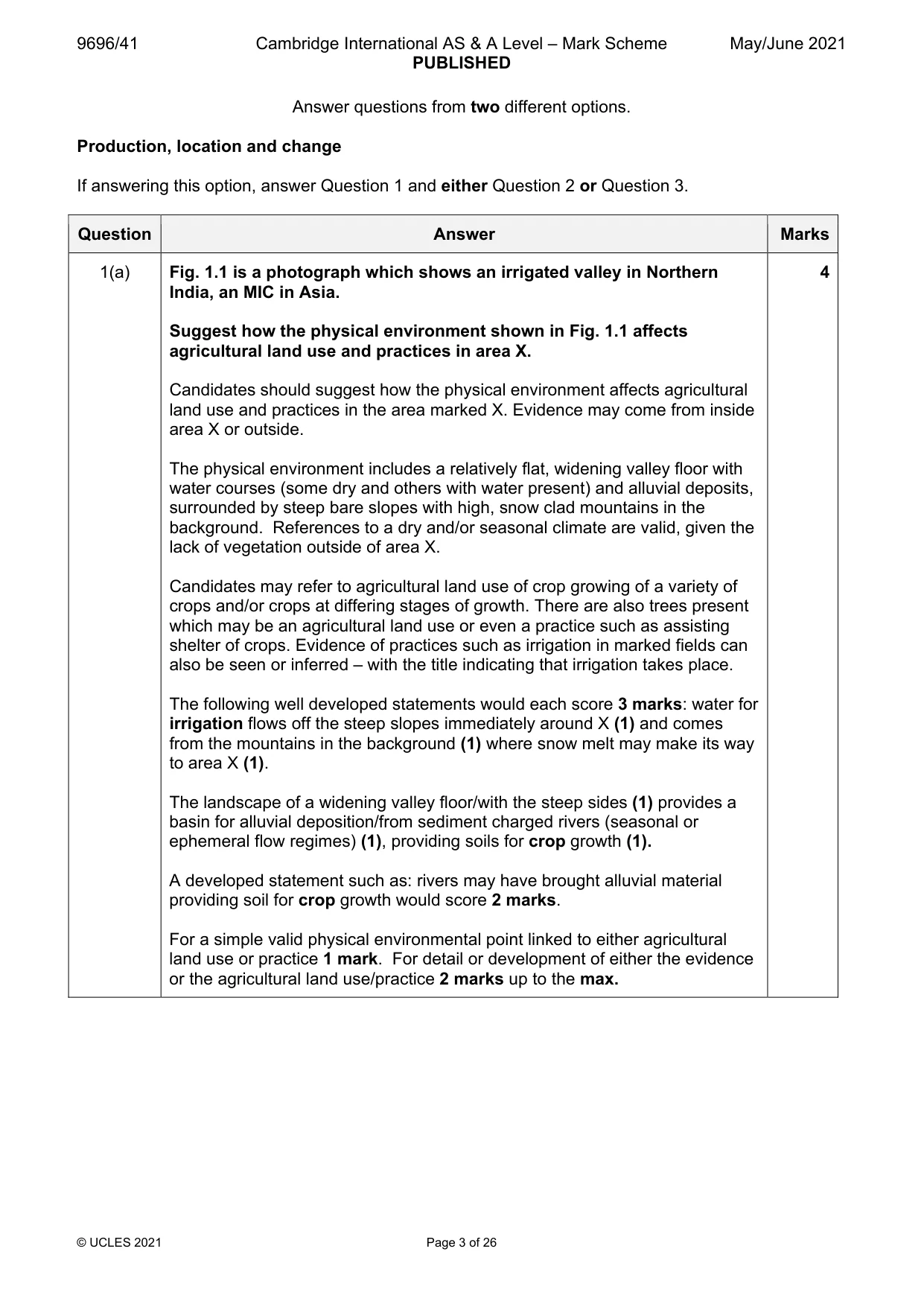 Mark scheme, page 3 of 26