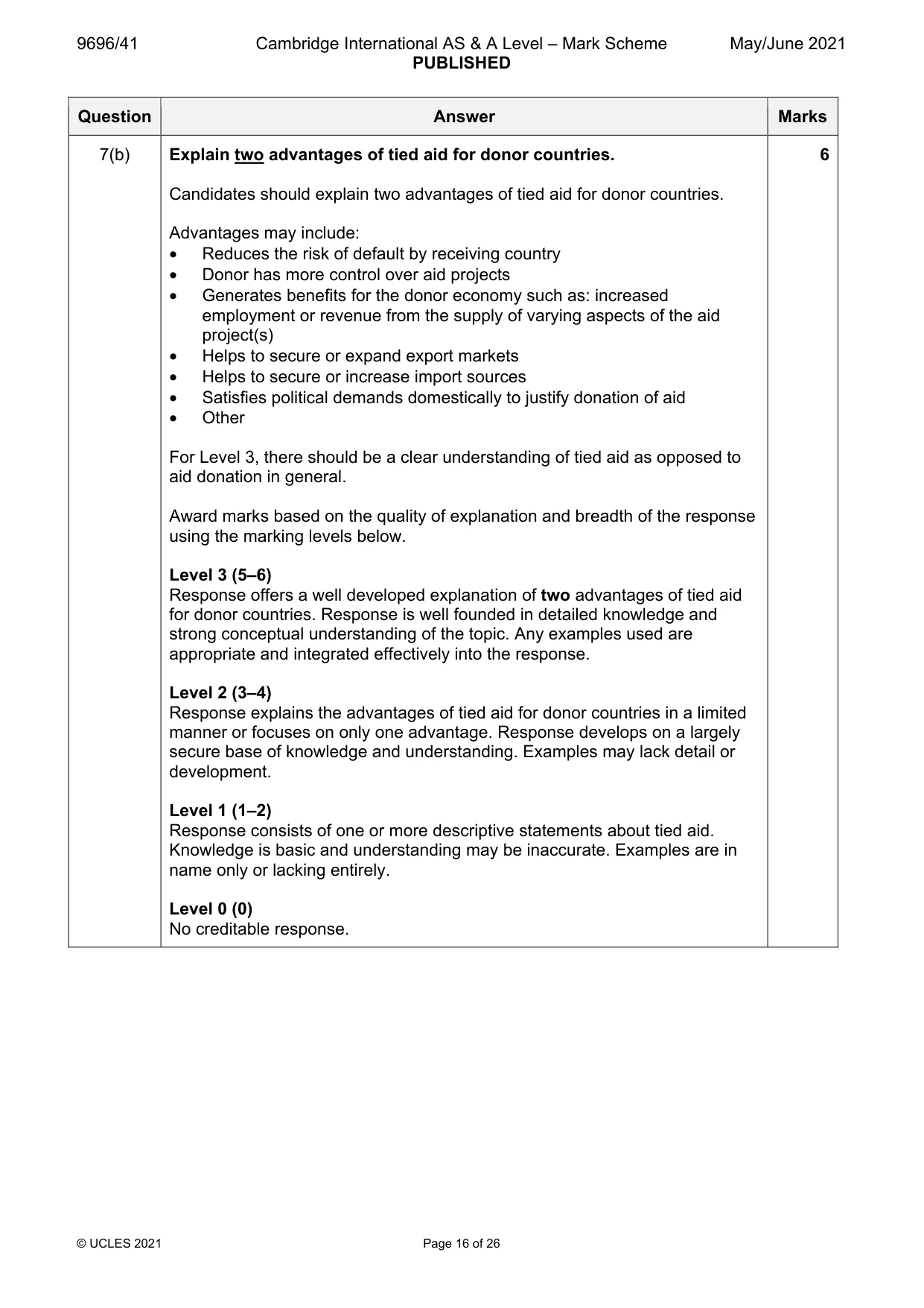 Mark scheme, page 16 of 26