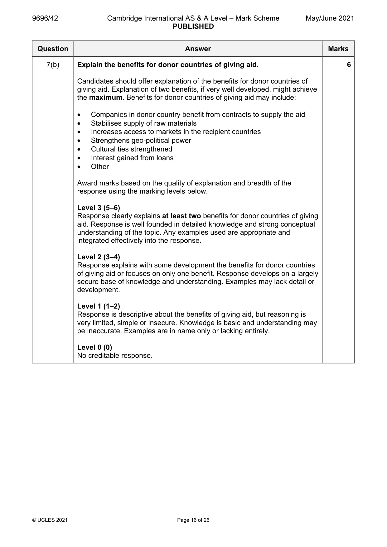 Mark scheme, page 16 of 26