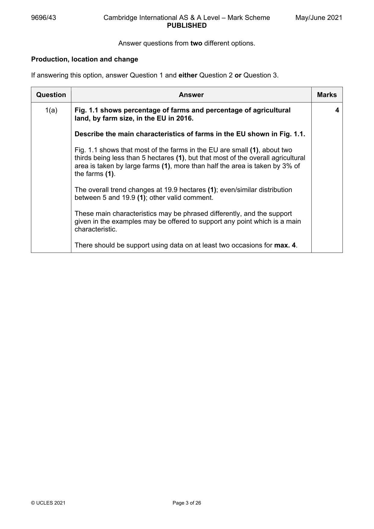 Mark scheme, page 3 of 26