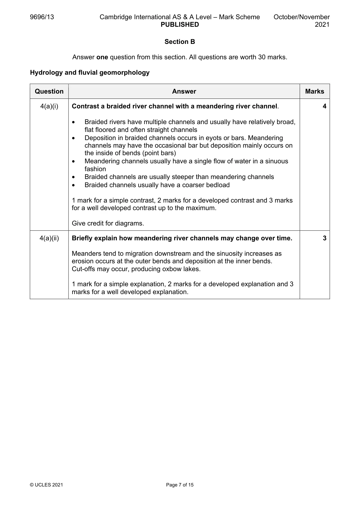 Mark scheme, page 7 of 15