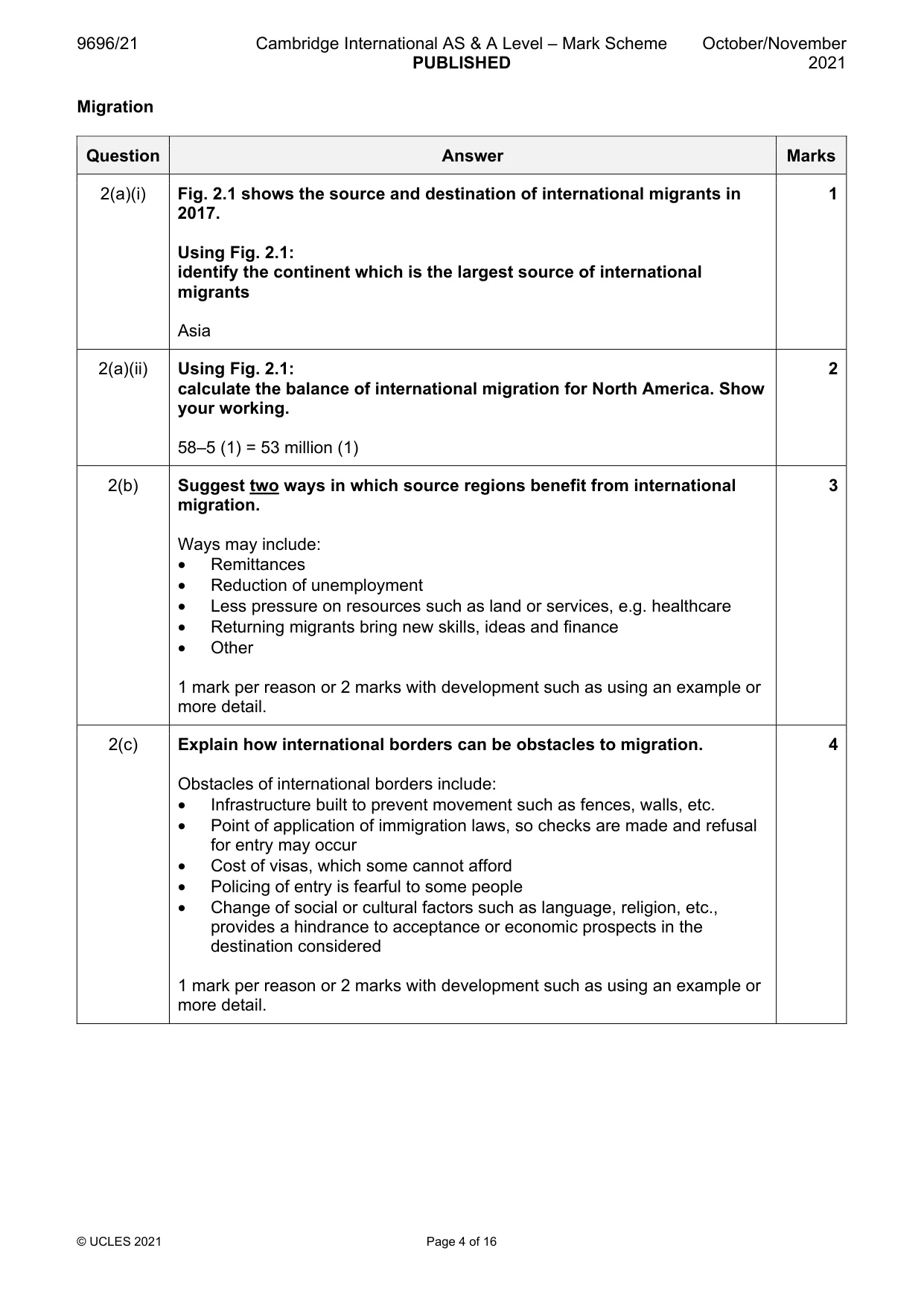 Mark scheme, page 4 of 16