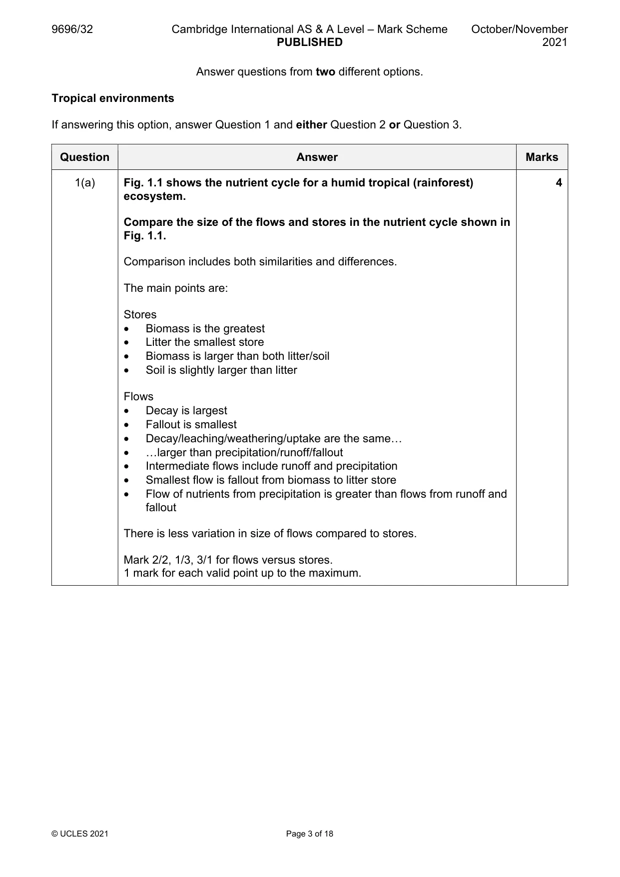Mark scheme, page 3 of 18