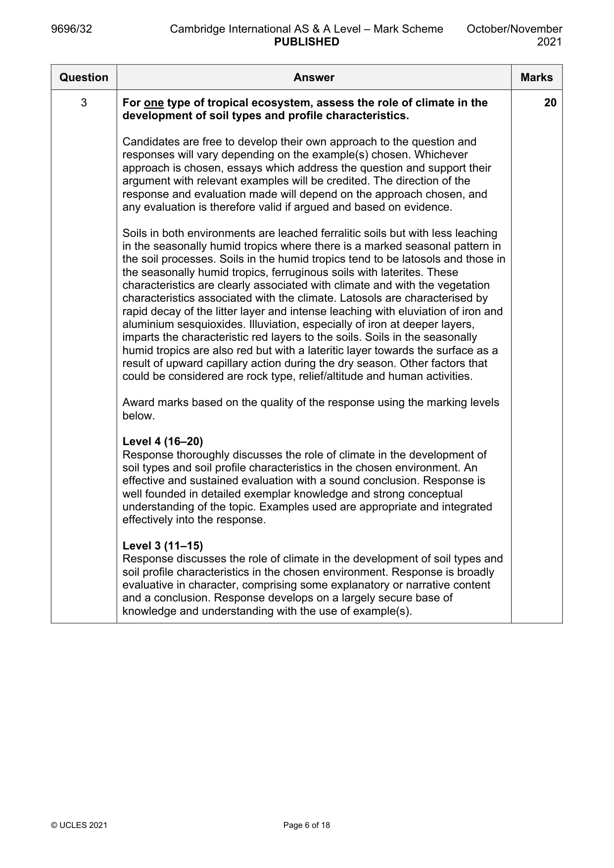 Mark scheme, page 6 of 18
