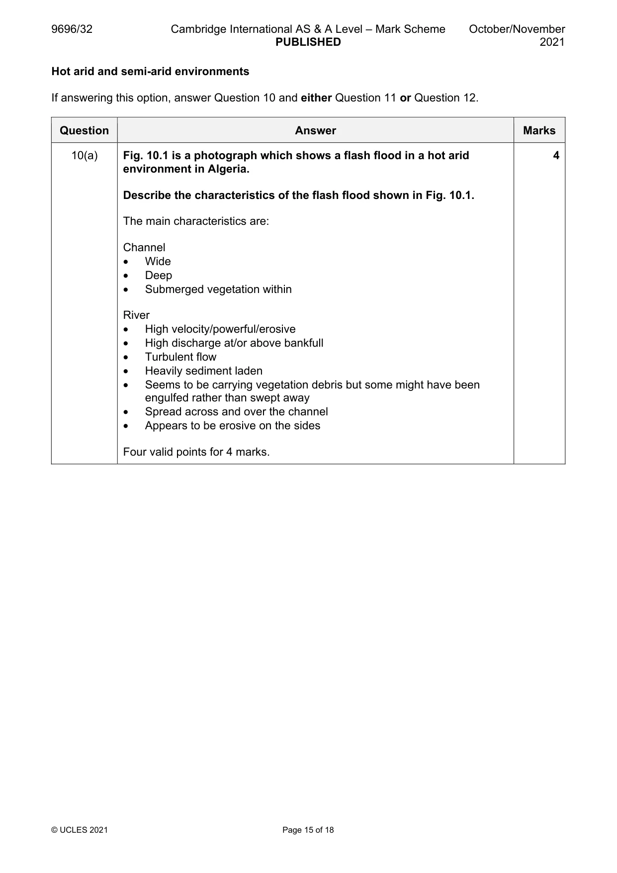 Mark scheme, page 15 of 18
