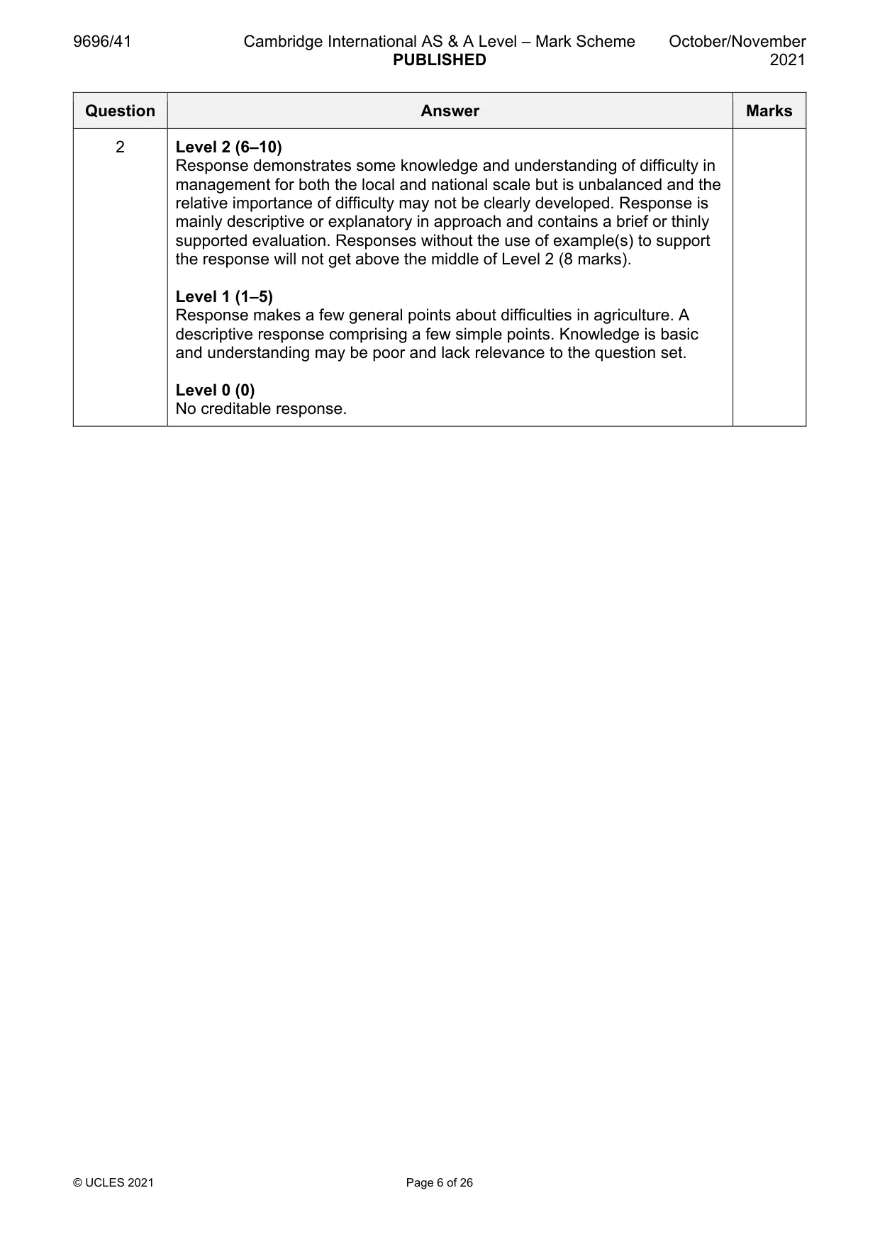 Mark scheme, page 6 of 26