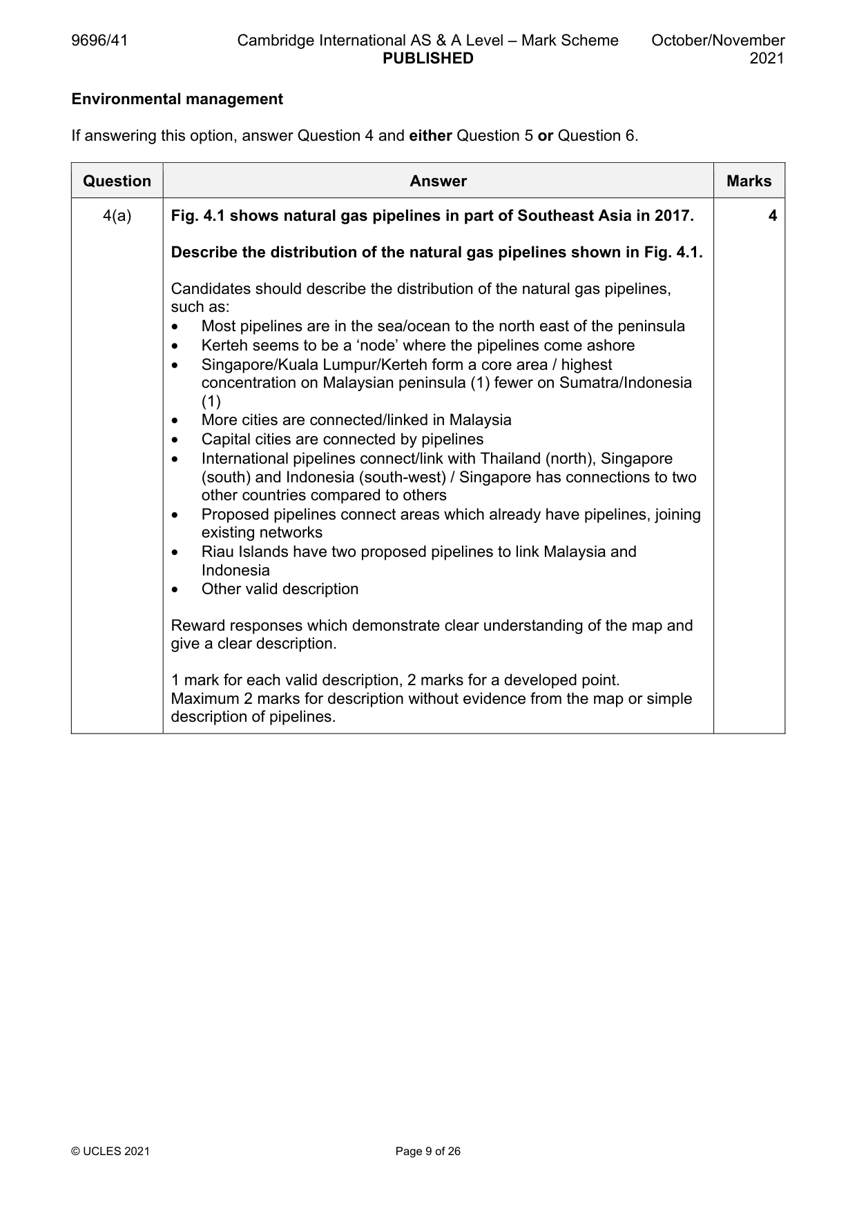 Mark scheme, page 9 of 26