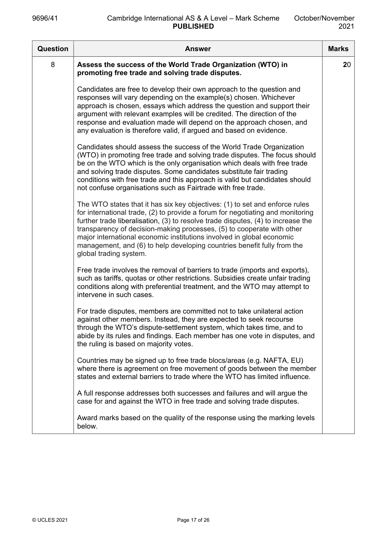 Mark scheme, page 17 of 26