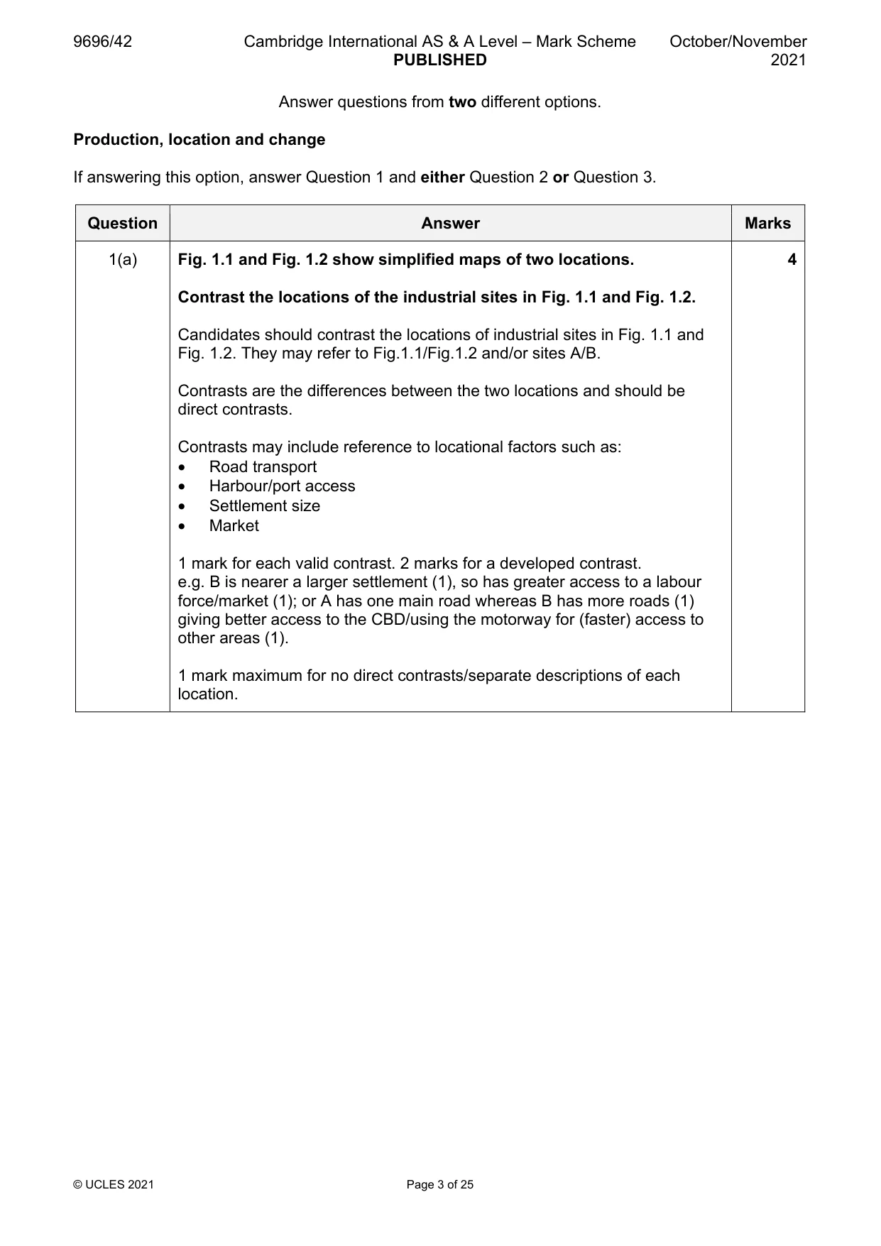 Mark scheme, page 3 of 25