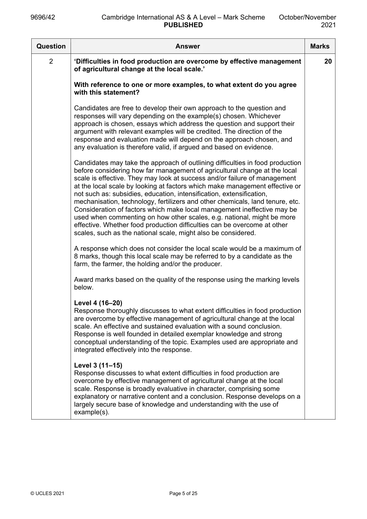 Mark scheme, page 5 of 25