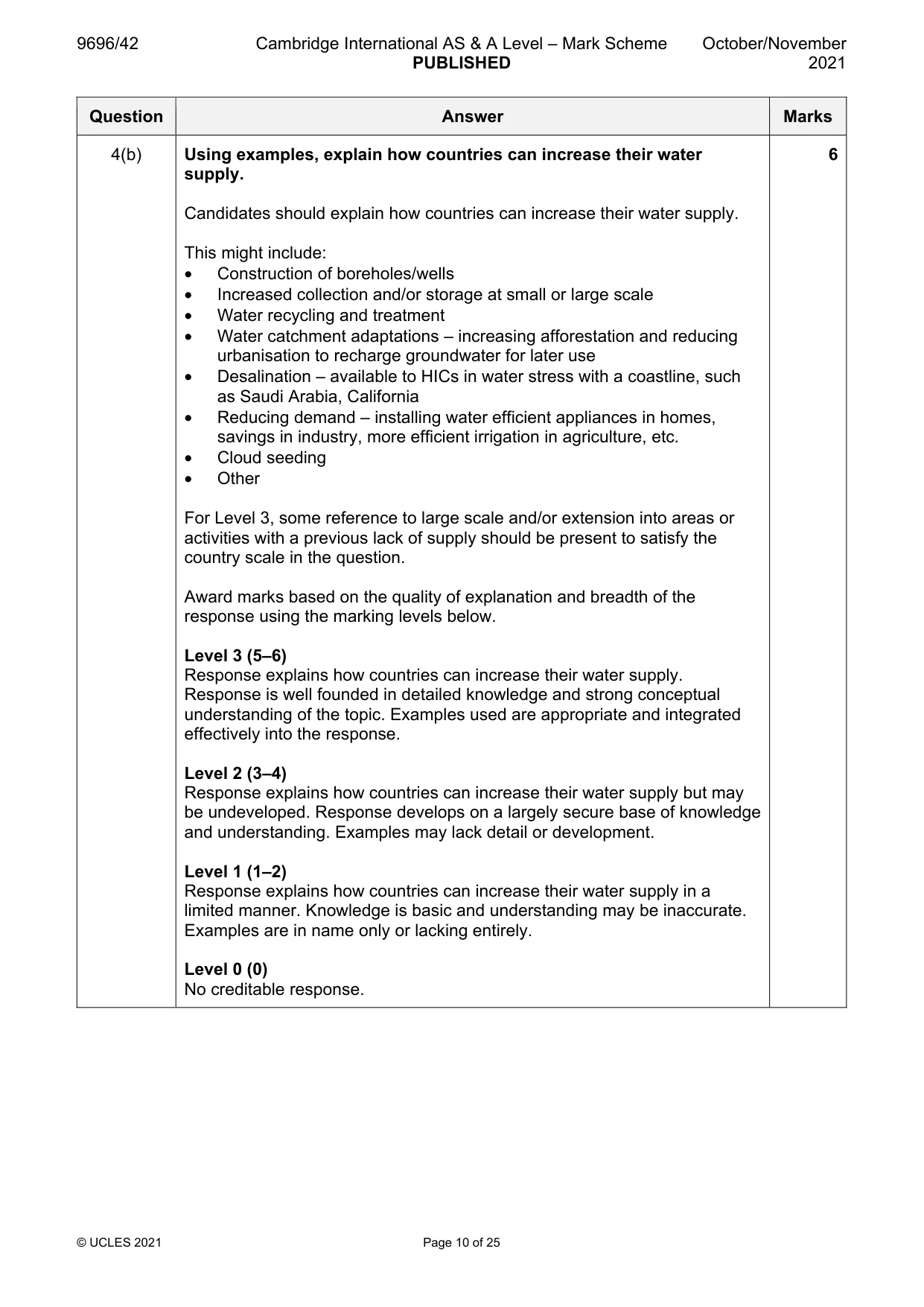 Mark scheme, page 10 of 25