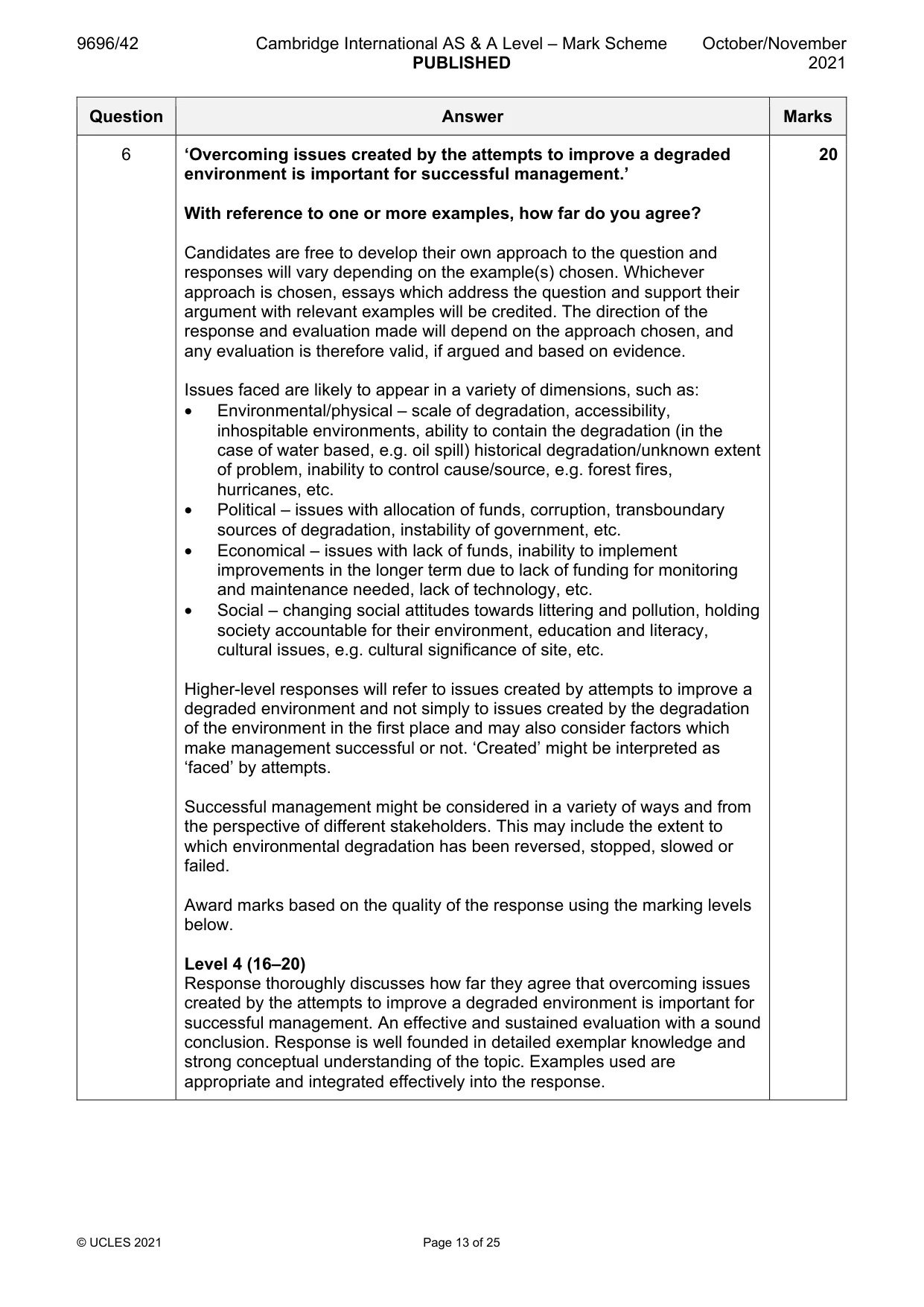 Mark scheme, page 13 of 25