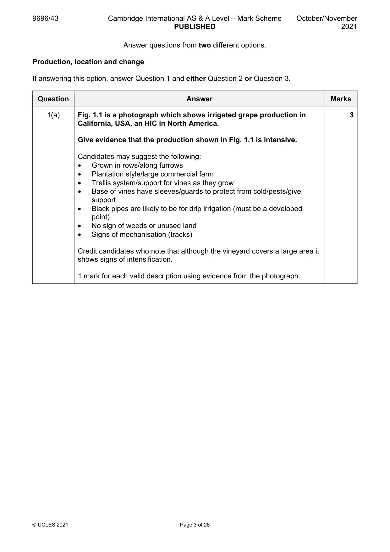 Mark scheme, page 3 of 26