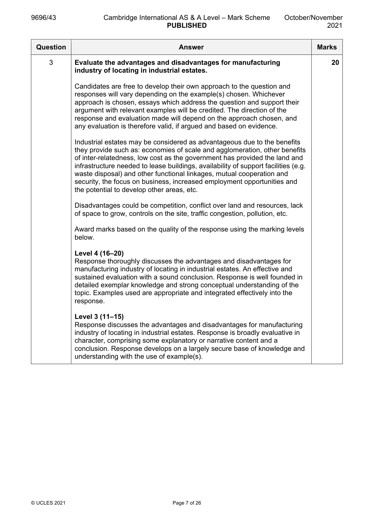 Mark scheme, page 7 of 26