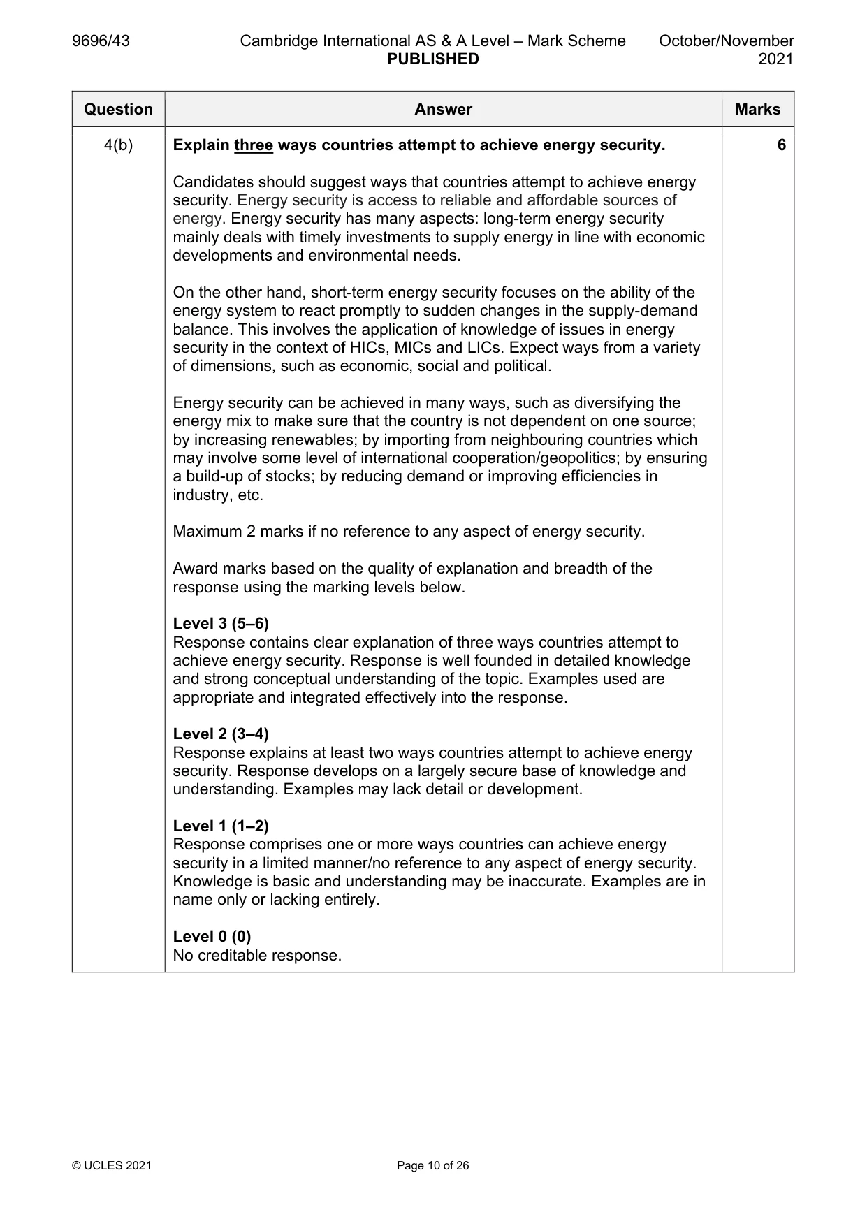 Mark scheme, page 10 of 26