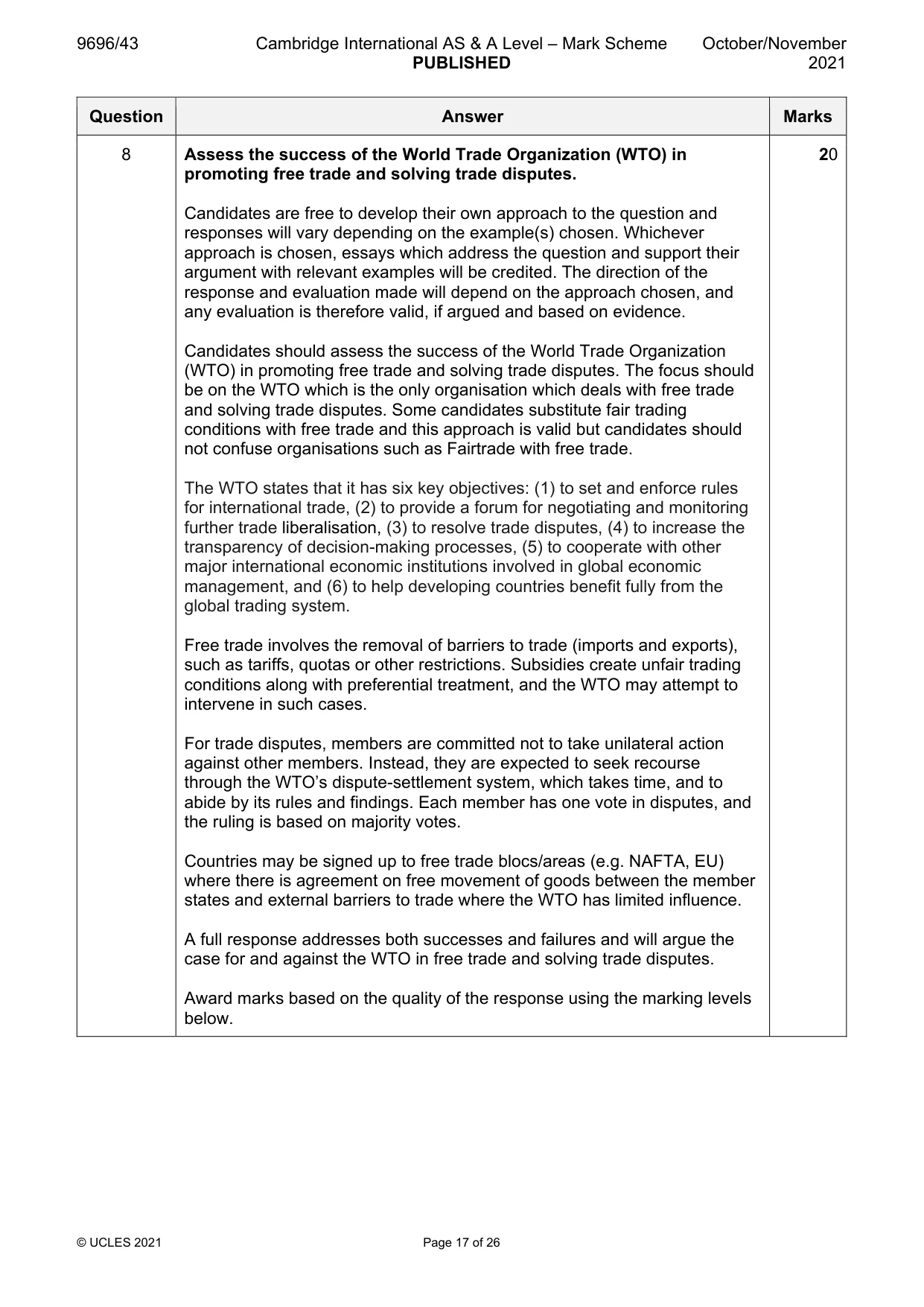 Mark scheme, page 17 of 26