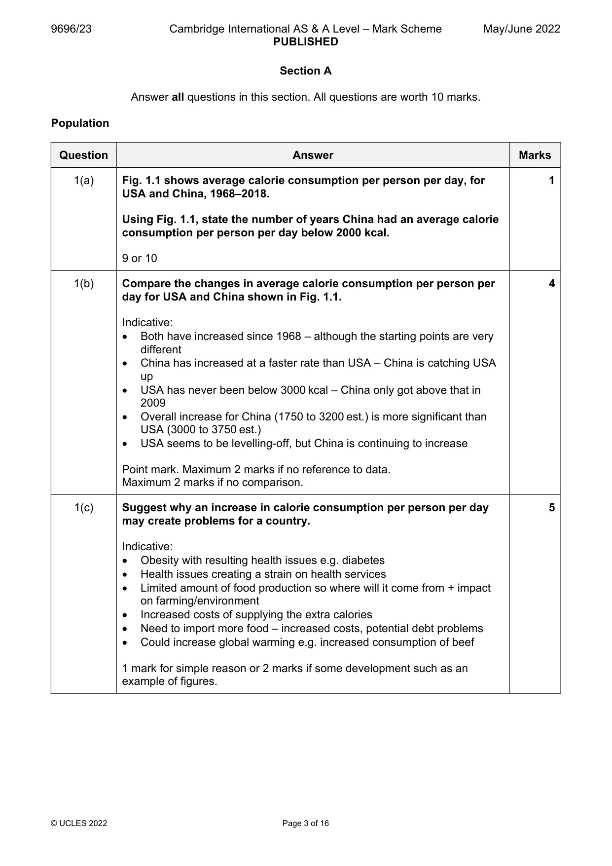 Mark scheme, page 3 of 16