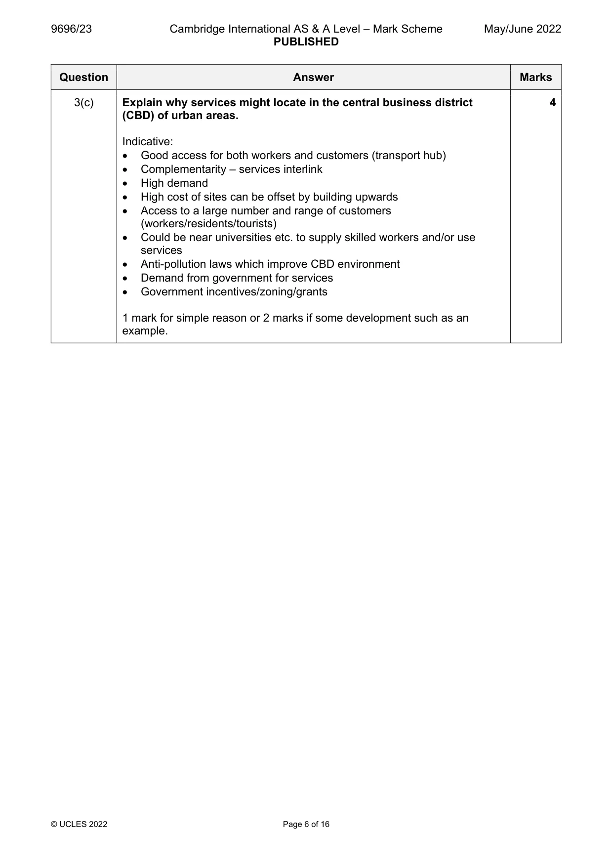 Mark scheme, page 6 of 16