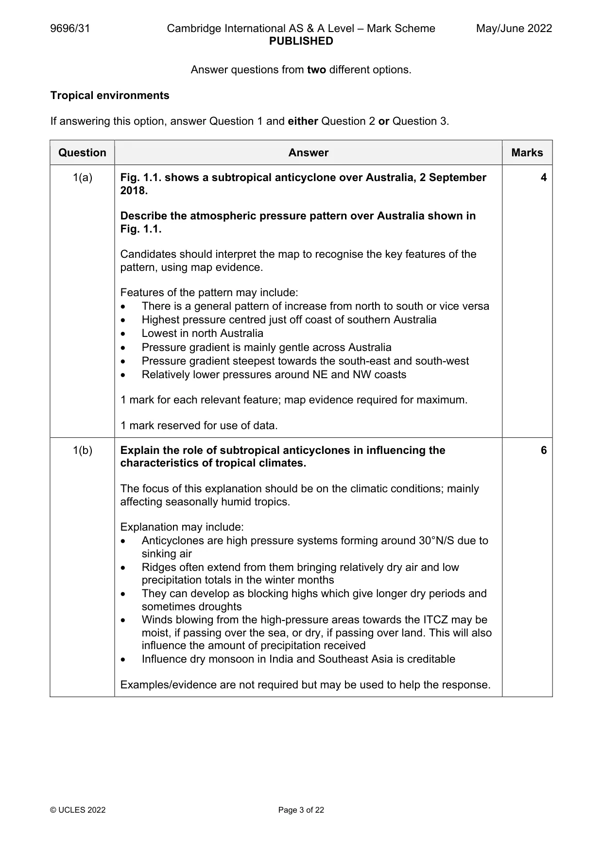 Mark scheme, page 3 of 22