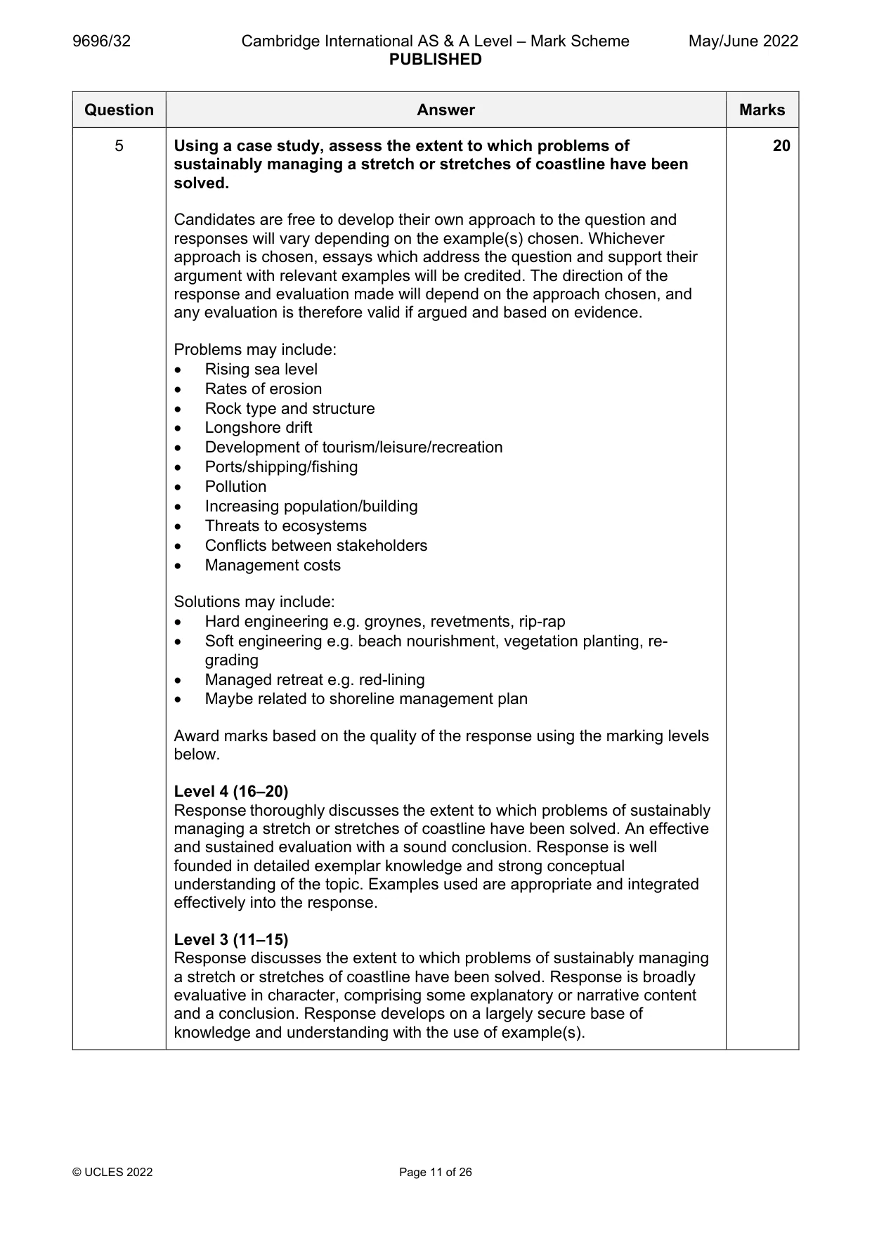 Mark scheme, page 11 of 26
