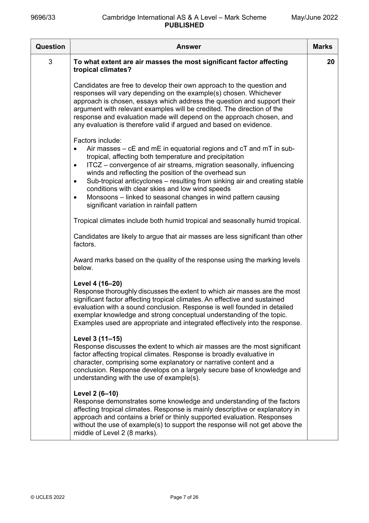 Mark scheme, page 7 of 26