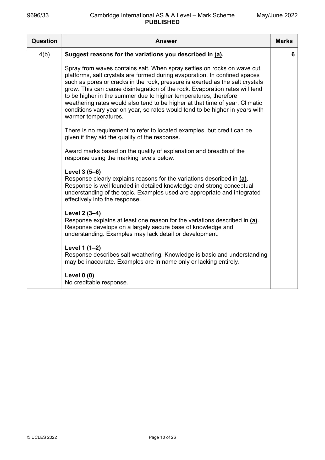 Mark scheme, page 10 of 26