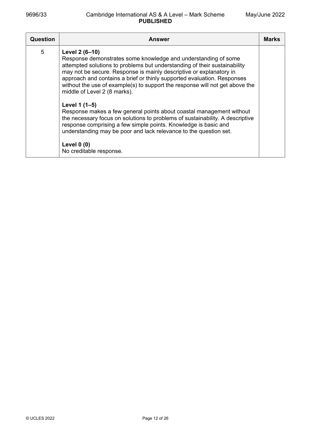Mark scheme, page 12 of 26
