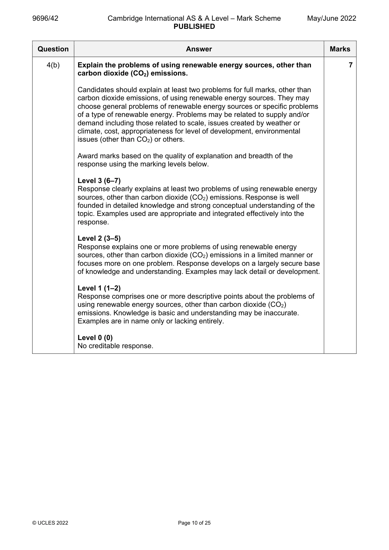 Mark scheme, page 10 of 25