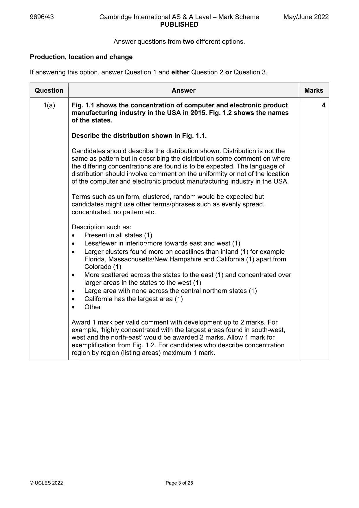 Mark scheme, page 3 of 25