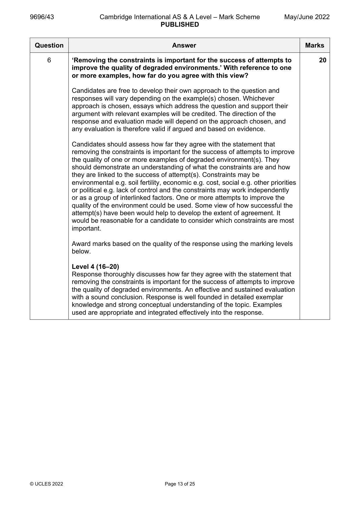 Mark scheme, page 13 of 25
