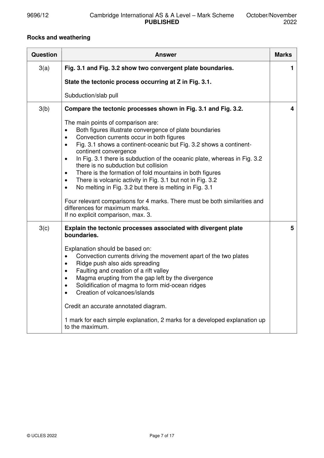 Mark scheme, page 7 of 17