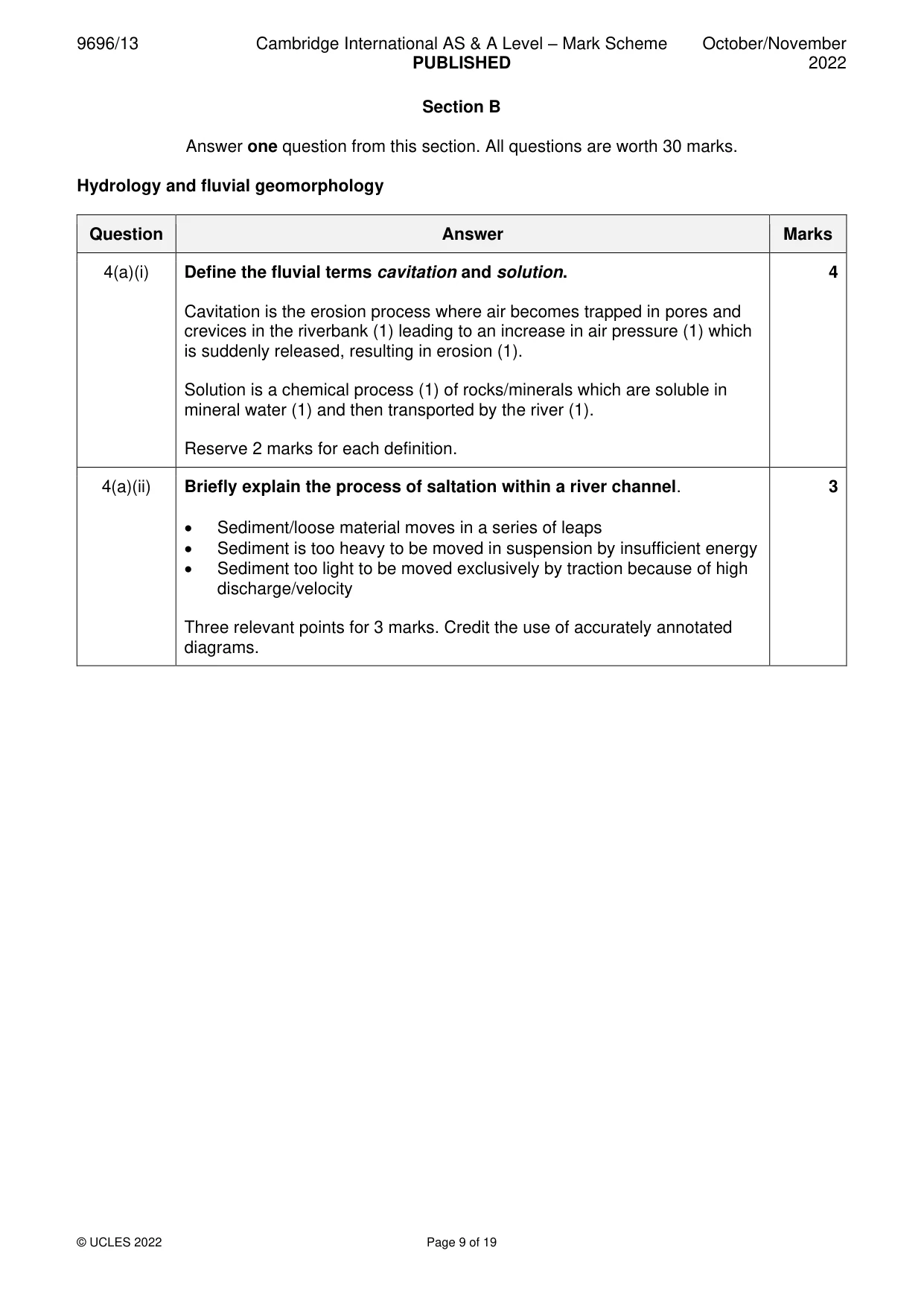 Mark scheme, page 9 of 19