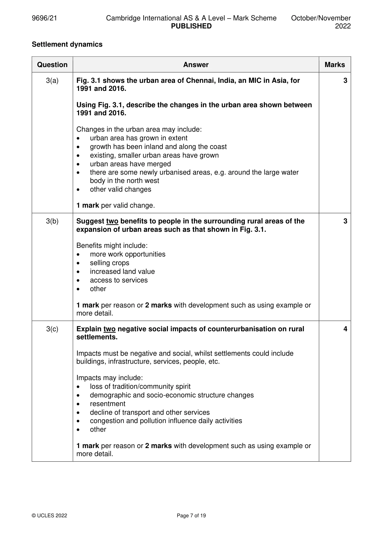 Mark scheme, page 7 of 19