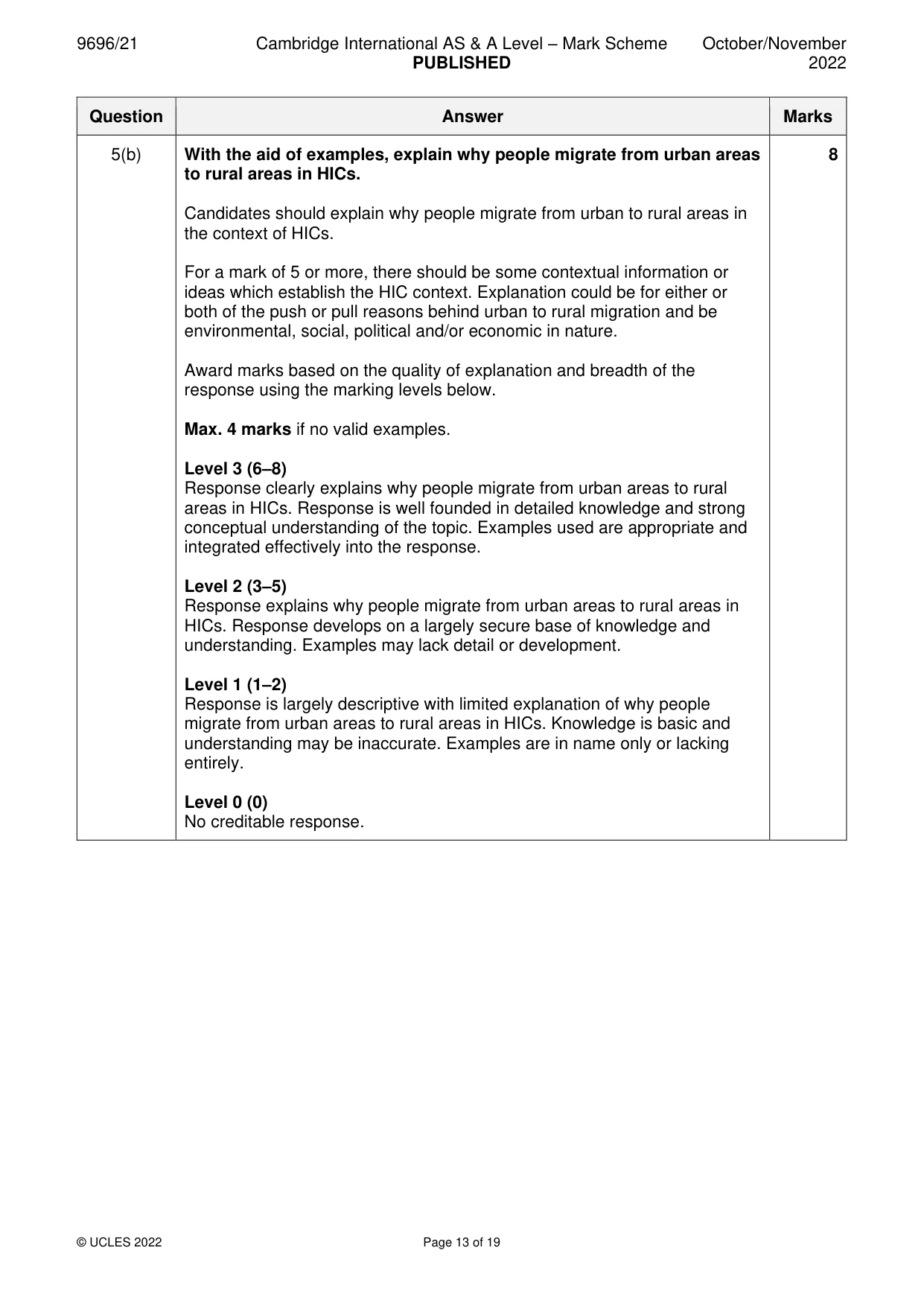Mark scheme, page 13 of 19