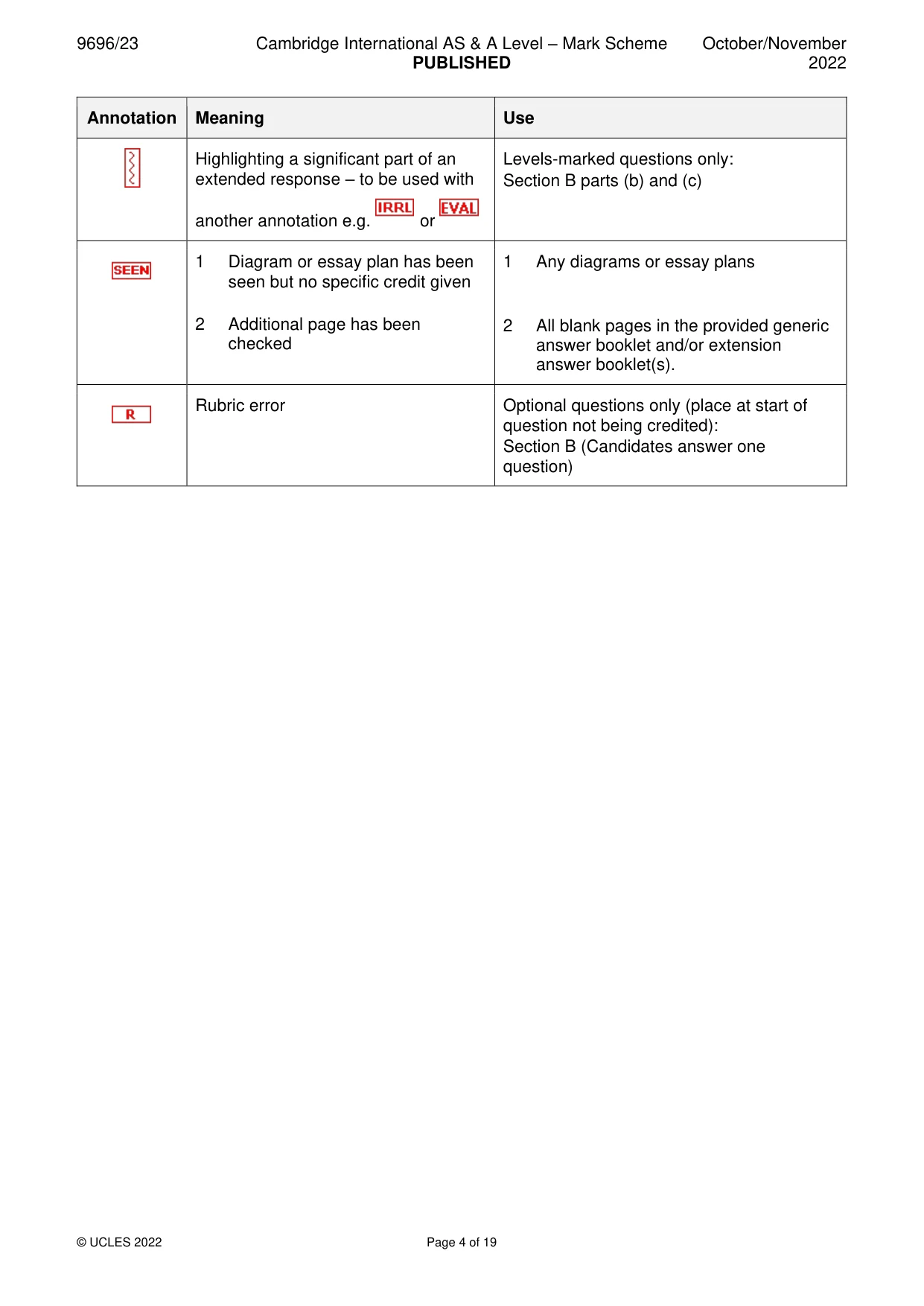Mark scheme, page 4 of 19