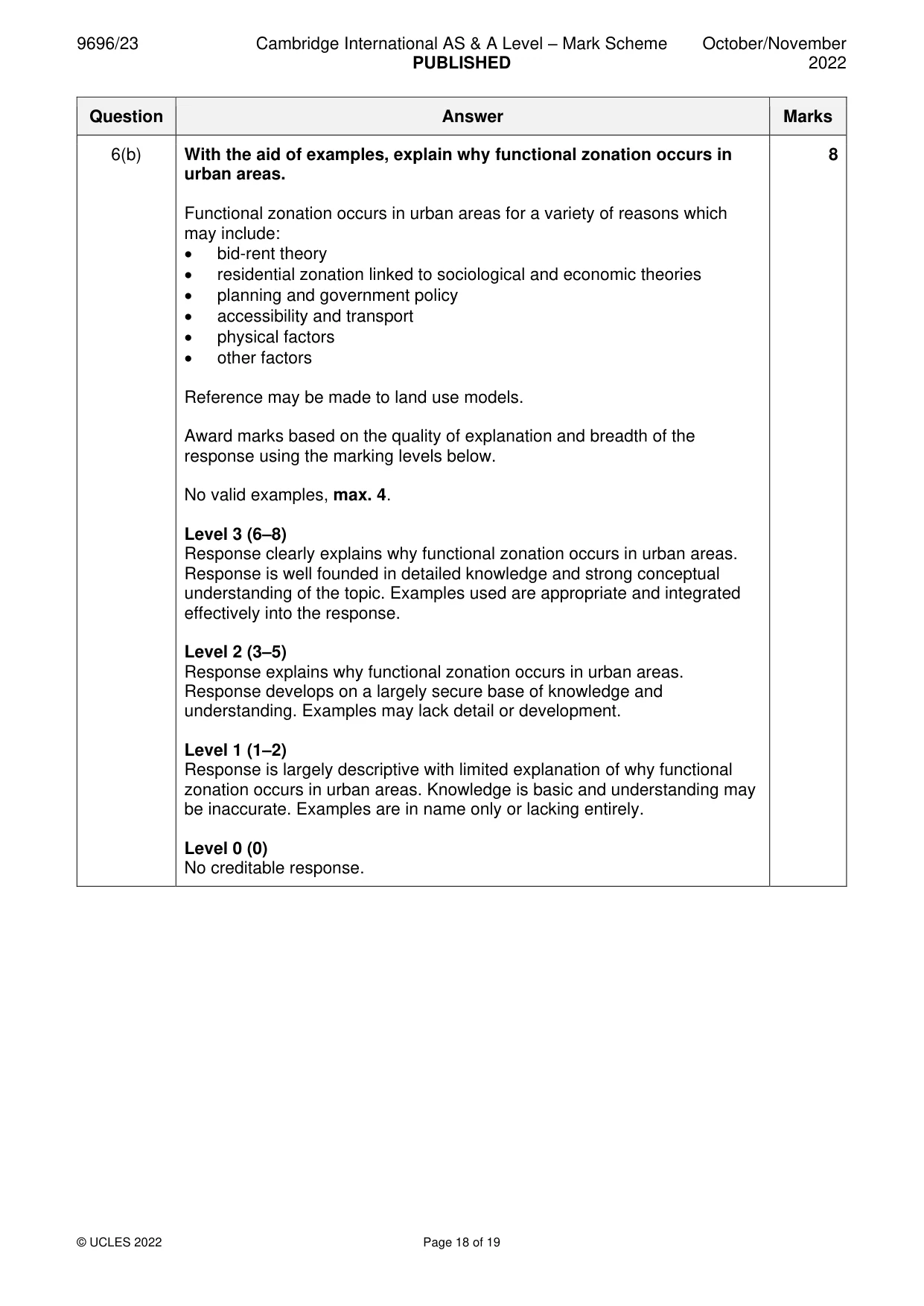Mark scheme, page 18 of 19