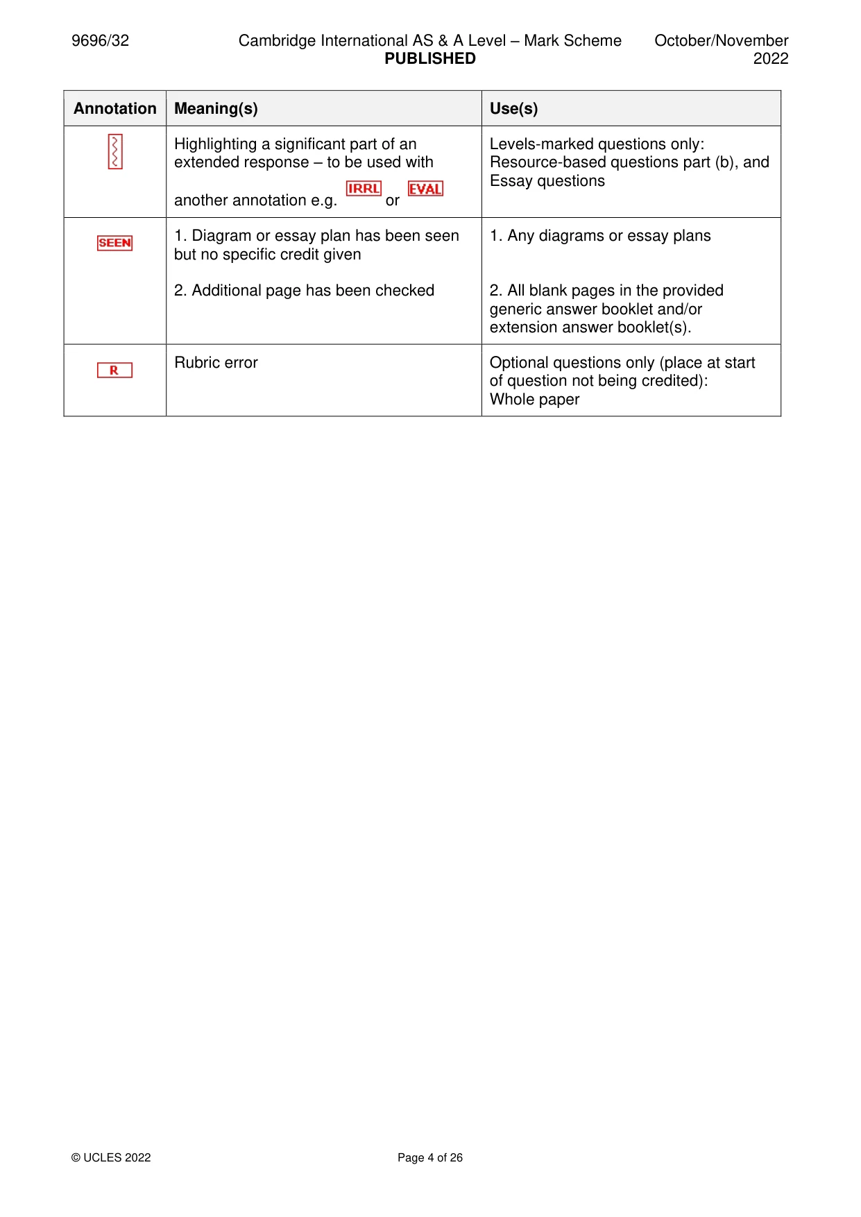 Mark scheme, page 4 of 26