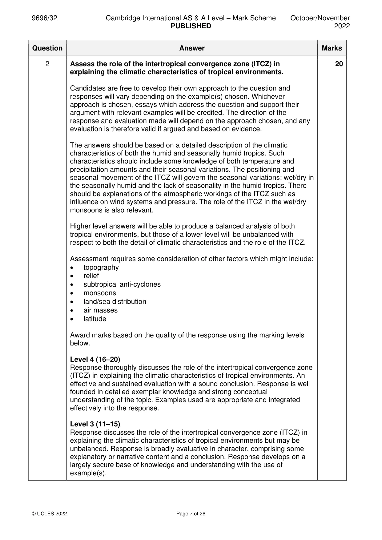 Mark scheme, page 7 of 26