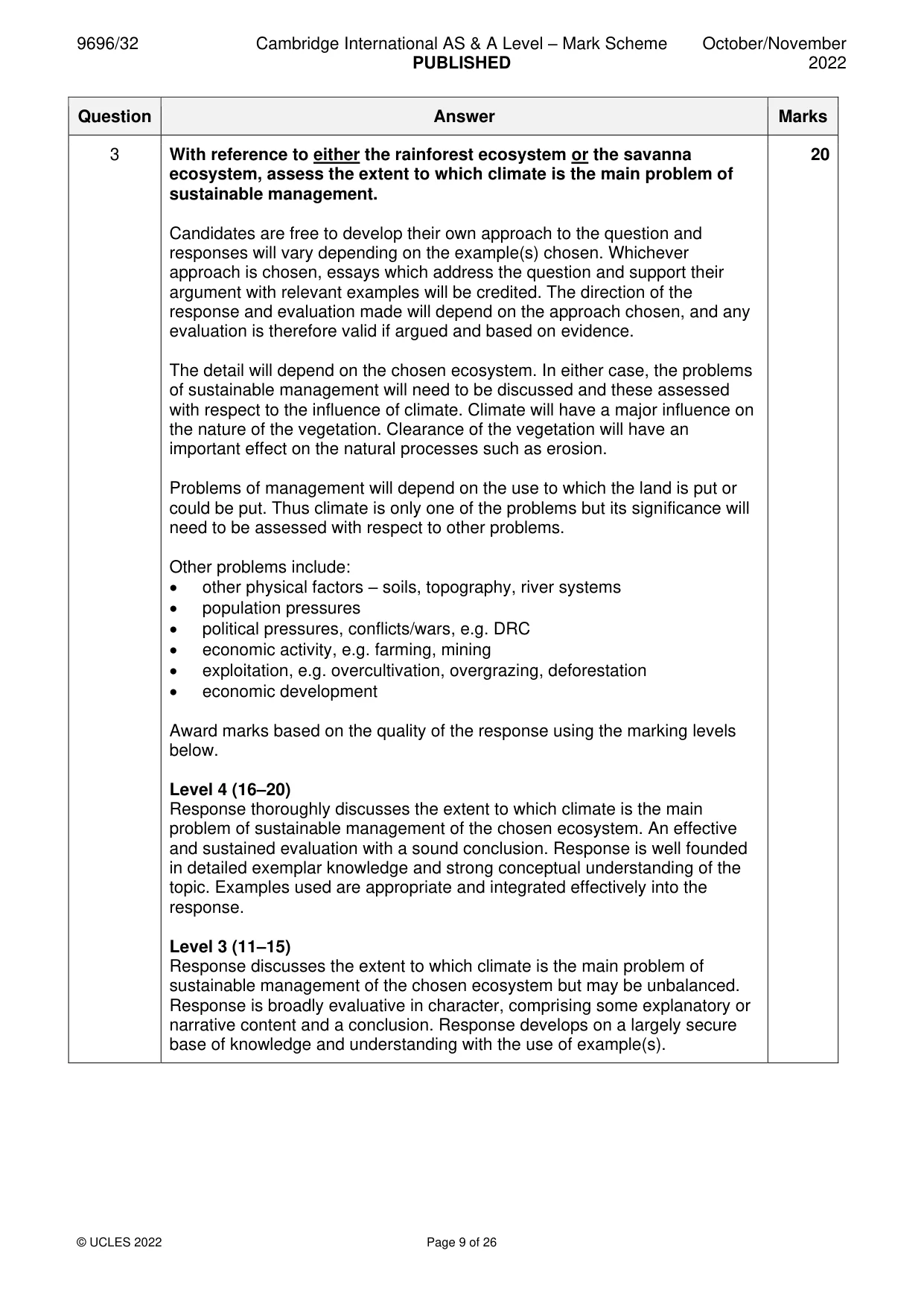 Mark scheme, page 9 of 26