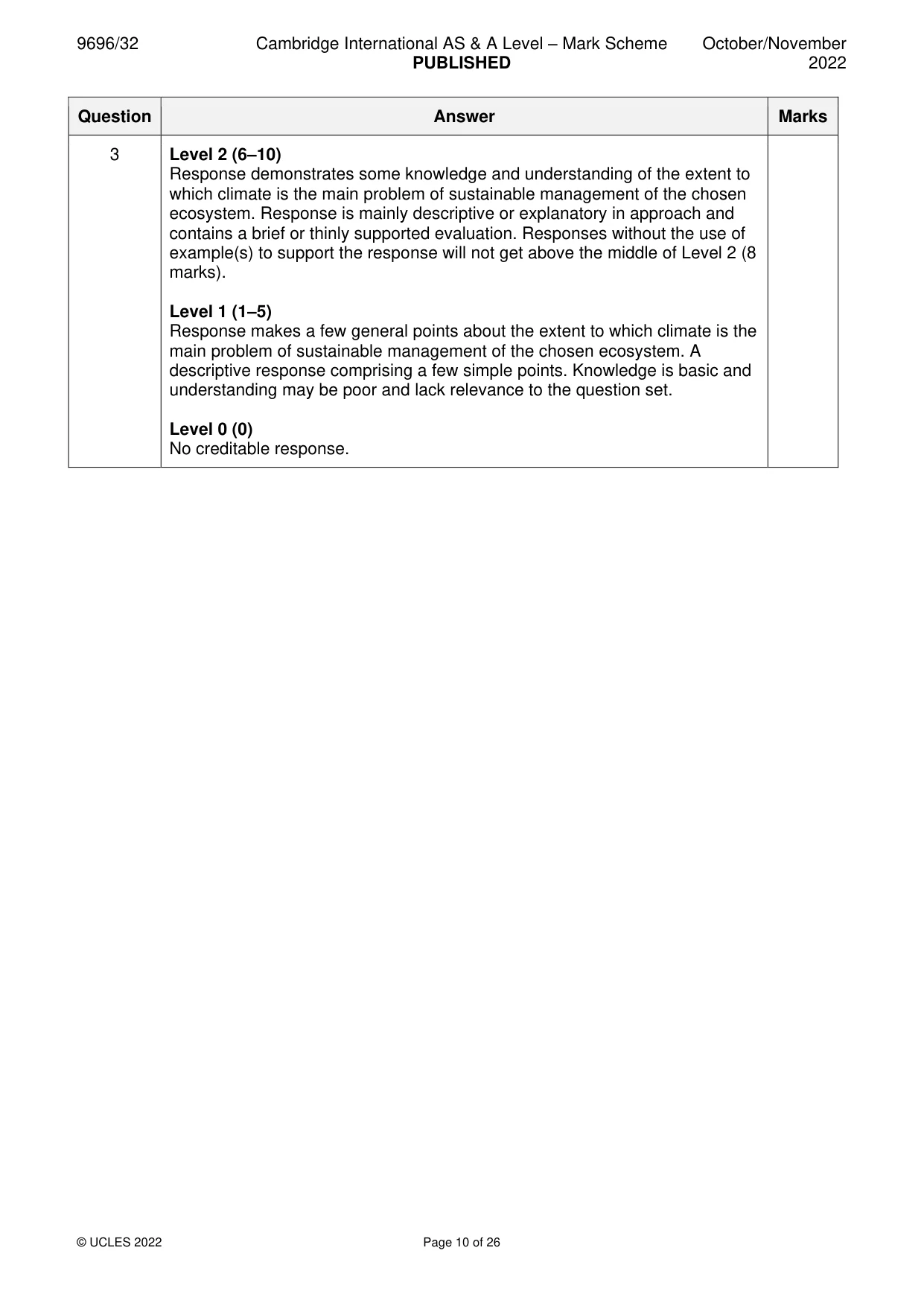 Mark scheme, page 10 of 26