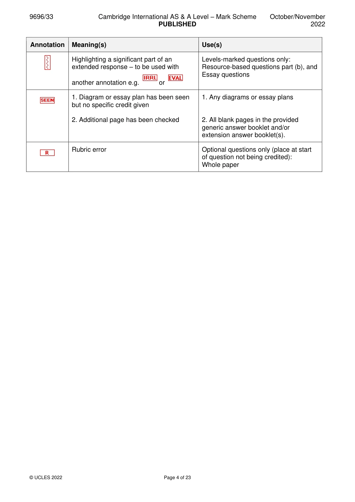 Mark scheme, page 4 of 23