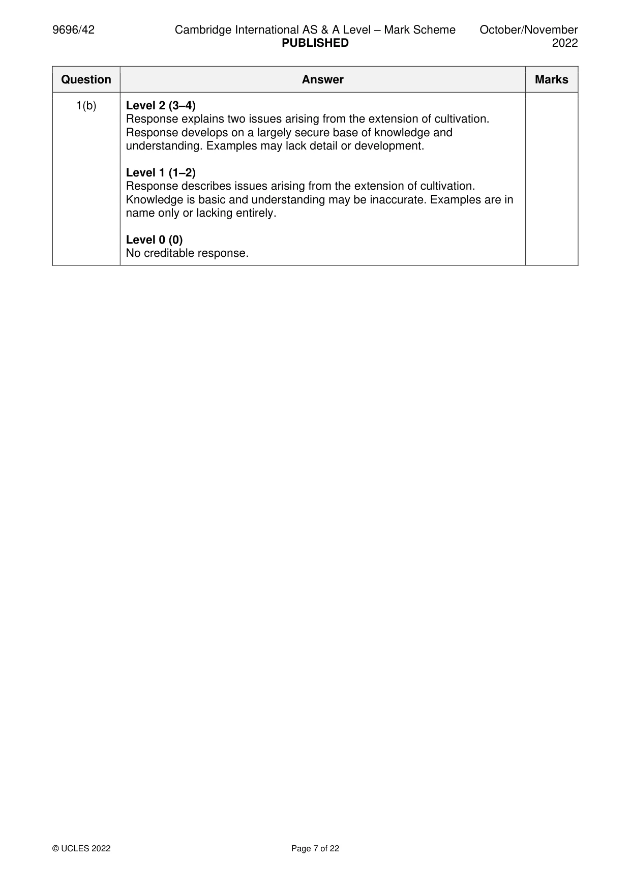 Mark scheme, page 7 of 22