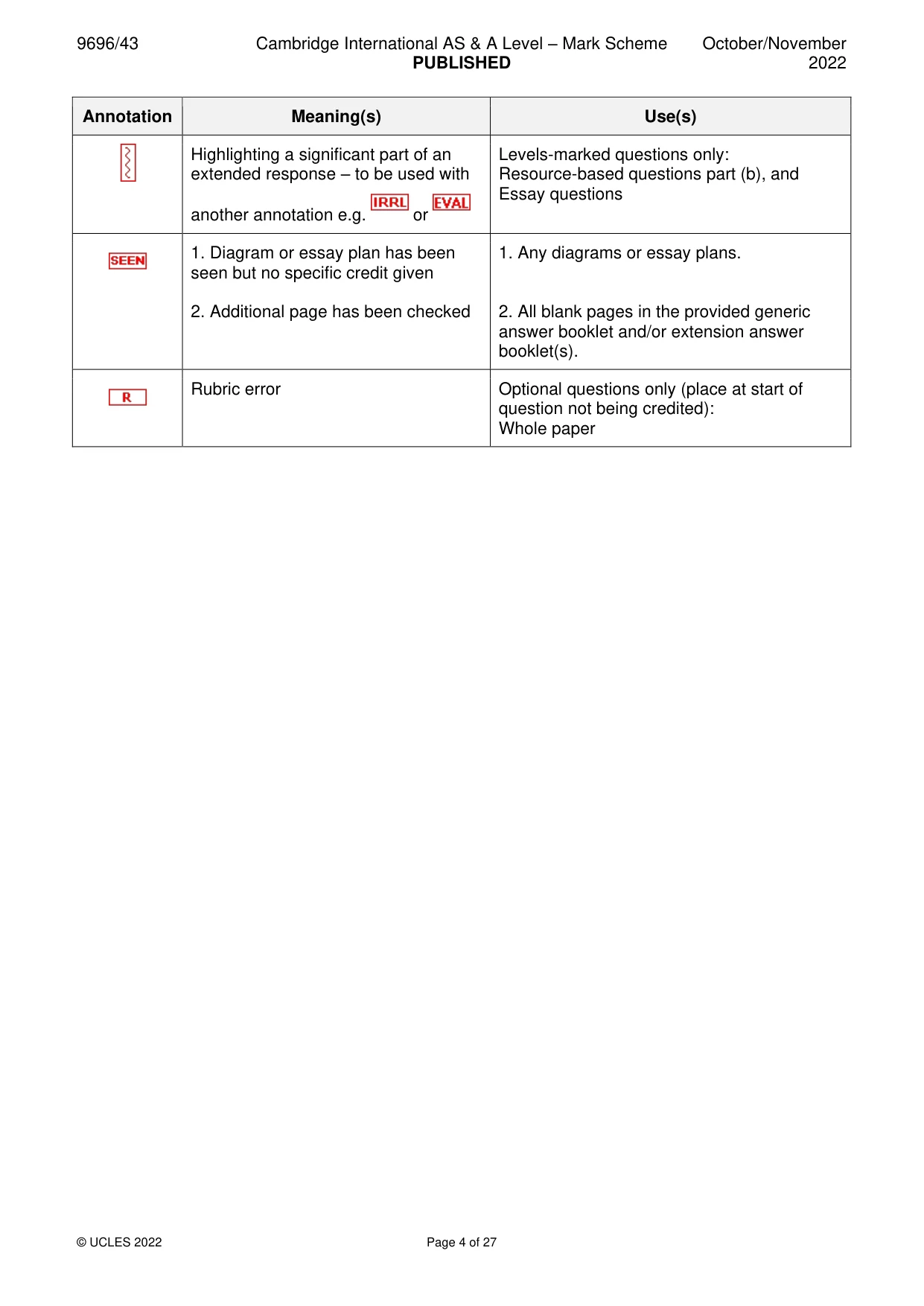 Mark scheme, page 4 of 27